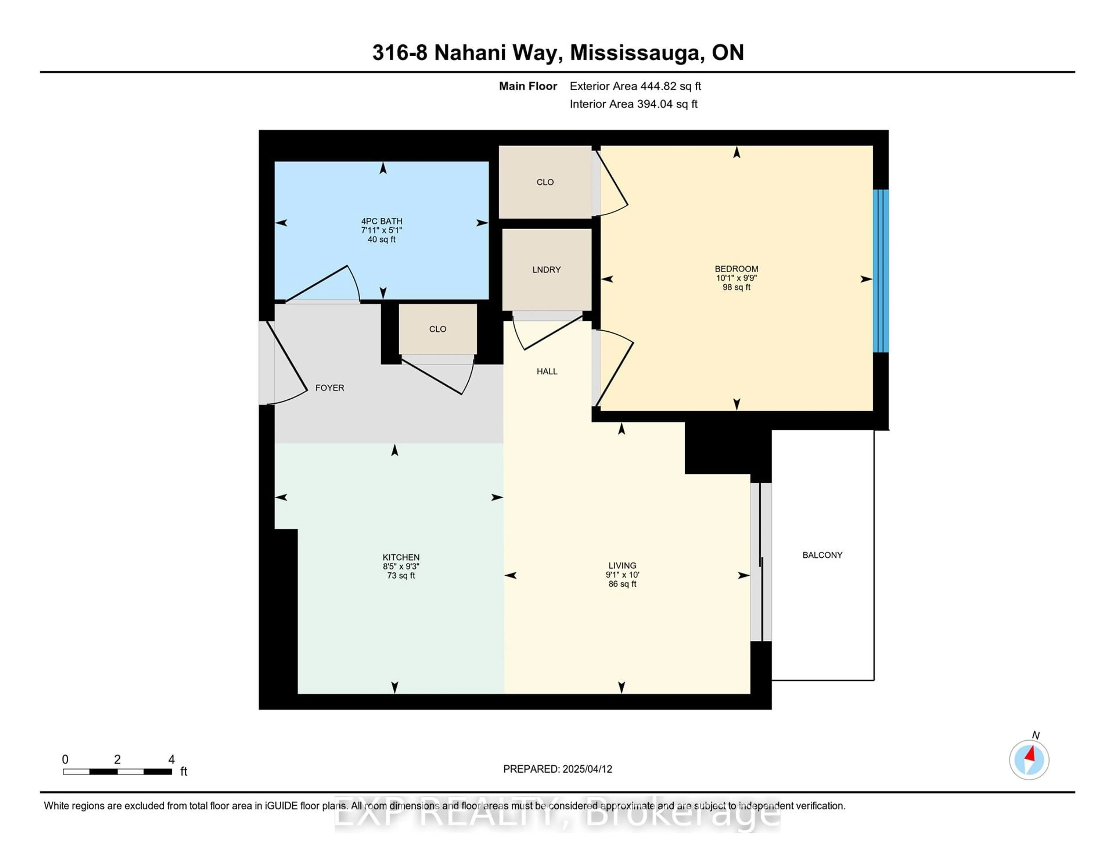 Floor plan for 8 Nahani Way #316, Mississauga Ontario L4Z 0C6