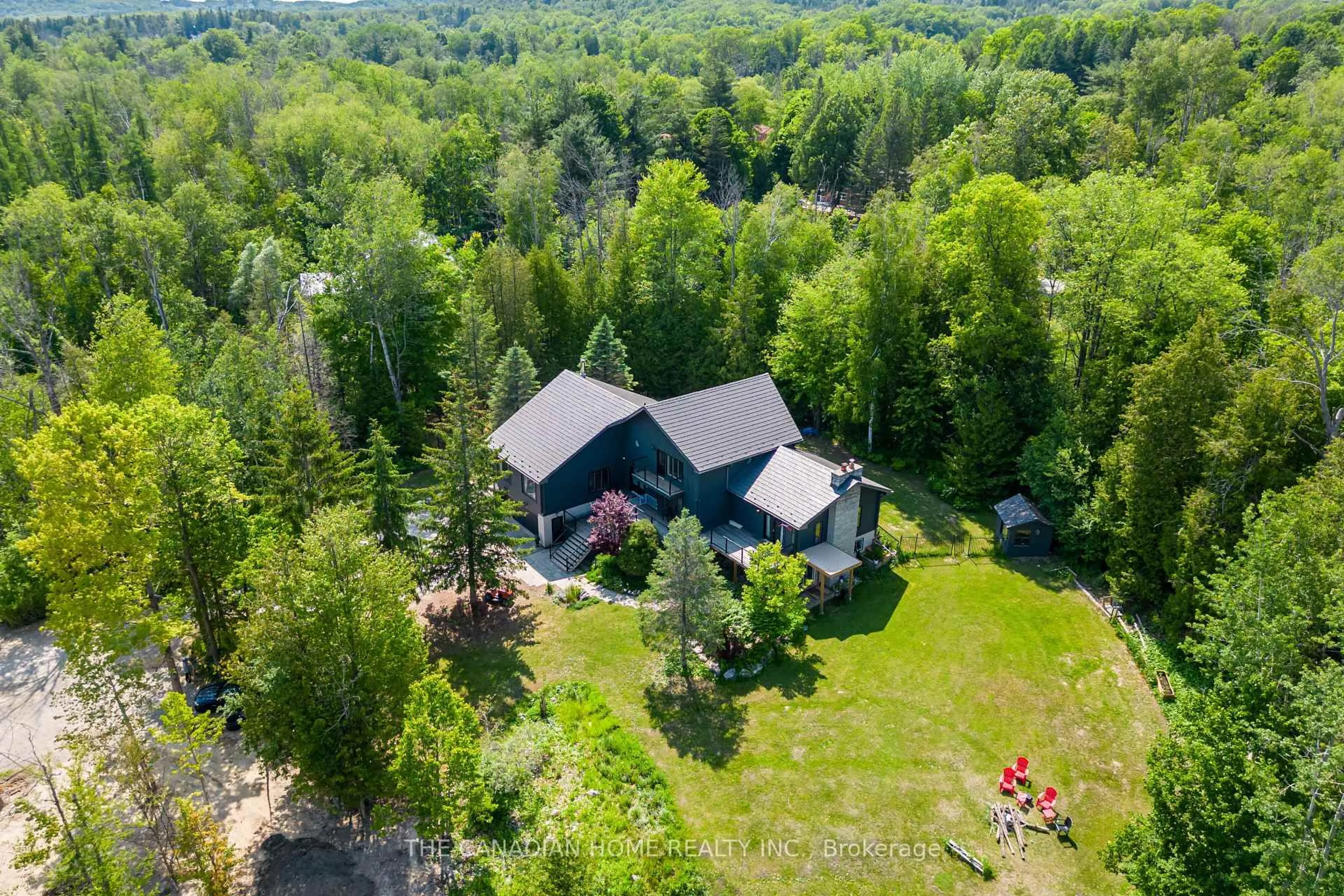 A pic from outside/outdoor area/front of a property/back of a property/a pic from drone, forest/trees view for 2654 Forks Of The Credit Rd, Caledon Ontario L7K 2H5