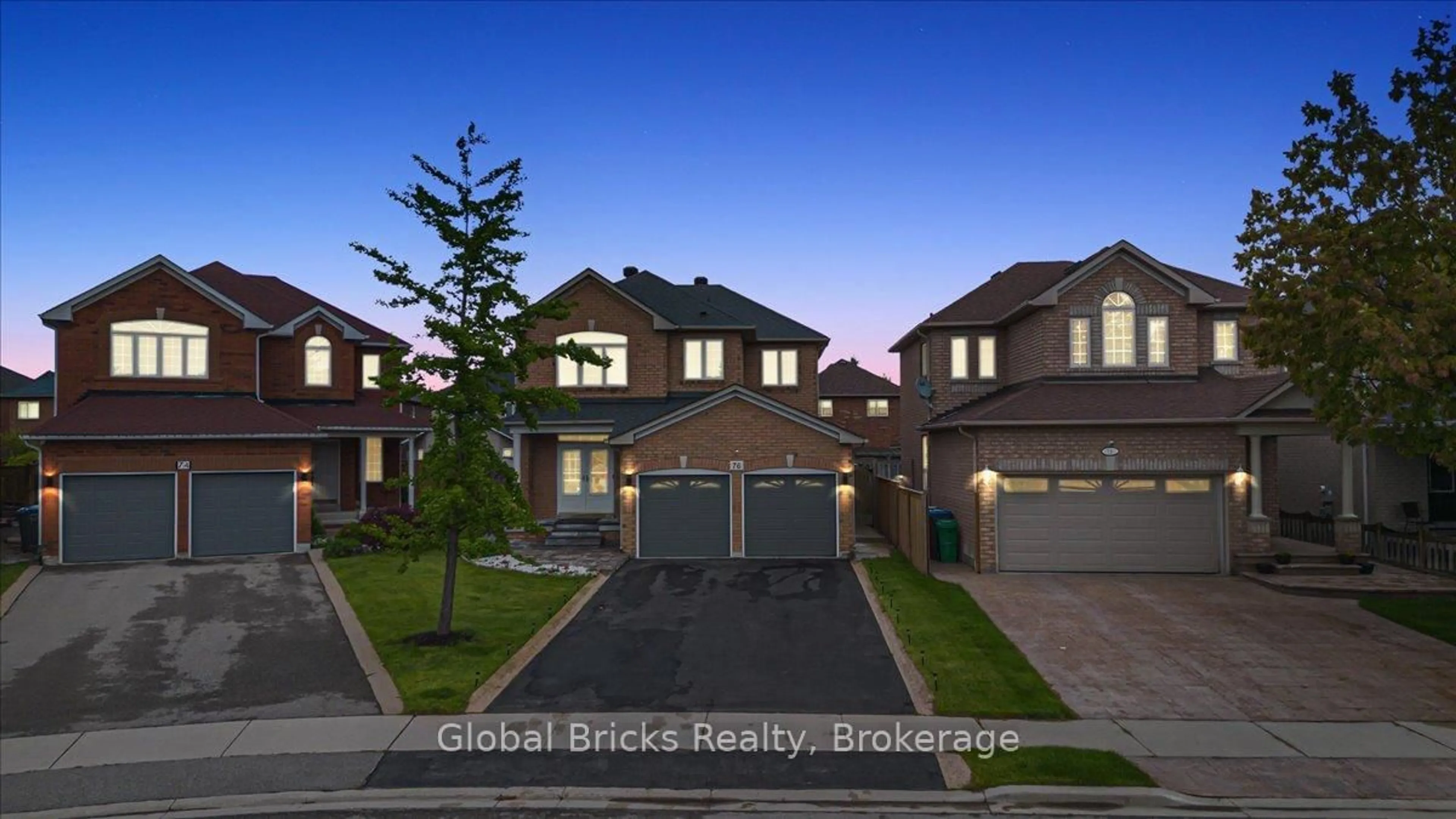 Home with brick exterior material, street for 76 Baybrook Rd, Brampton Ontario L7A 1L9