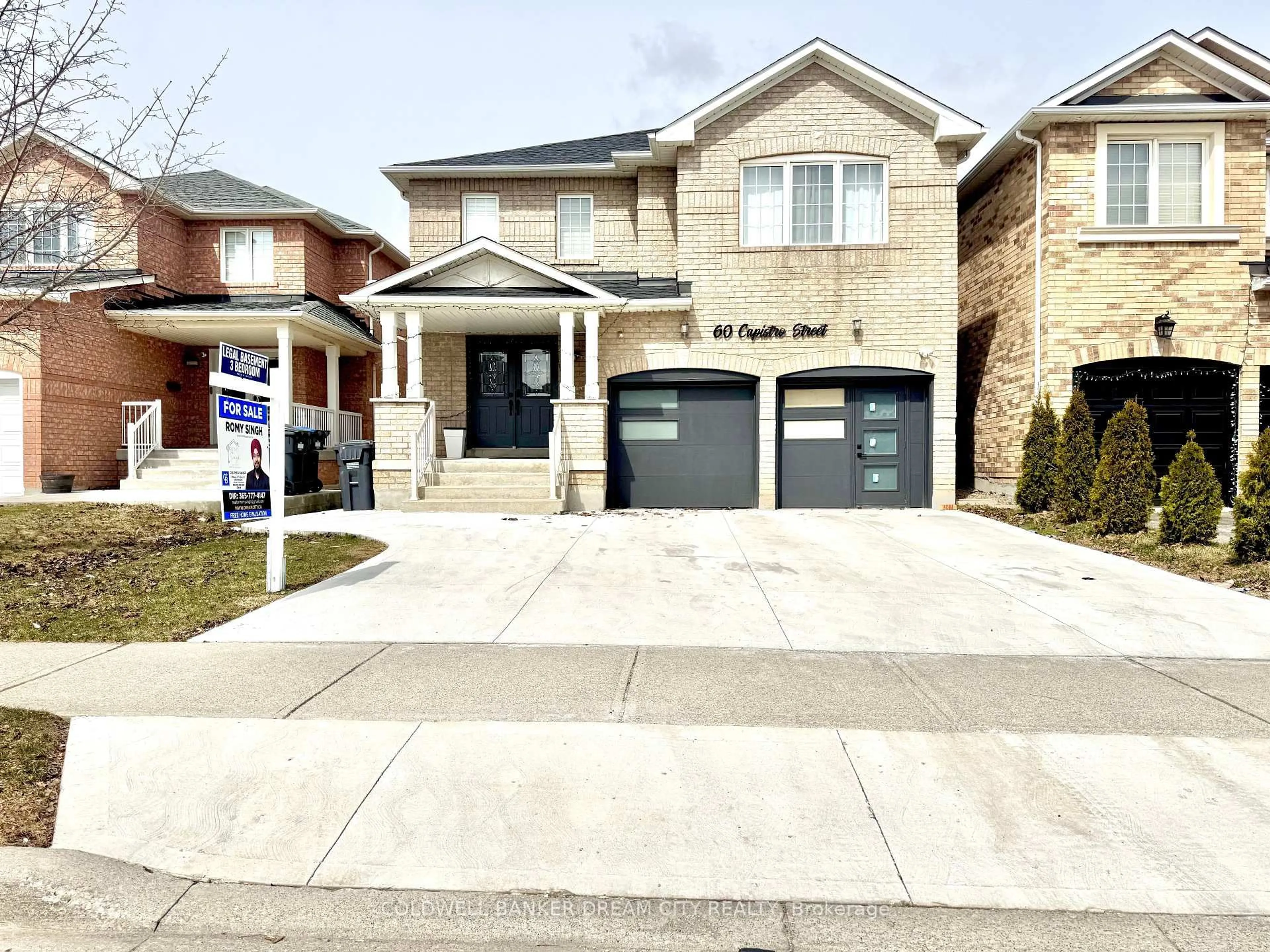 Home with brick exterior material, street for 60 Capistro St, Brampton Ontario L7A 3H4
