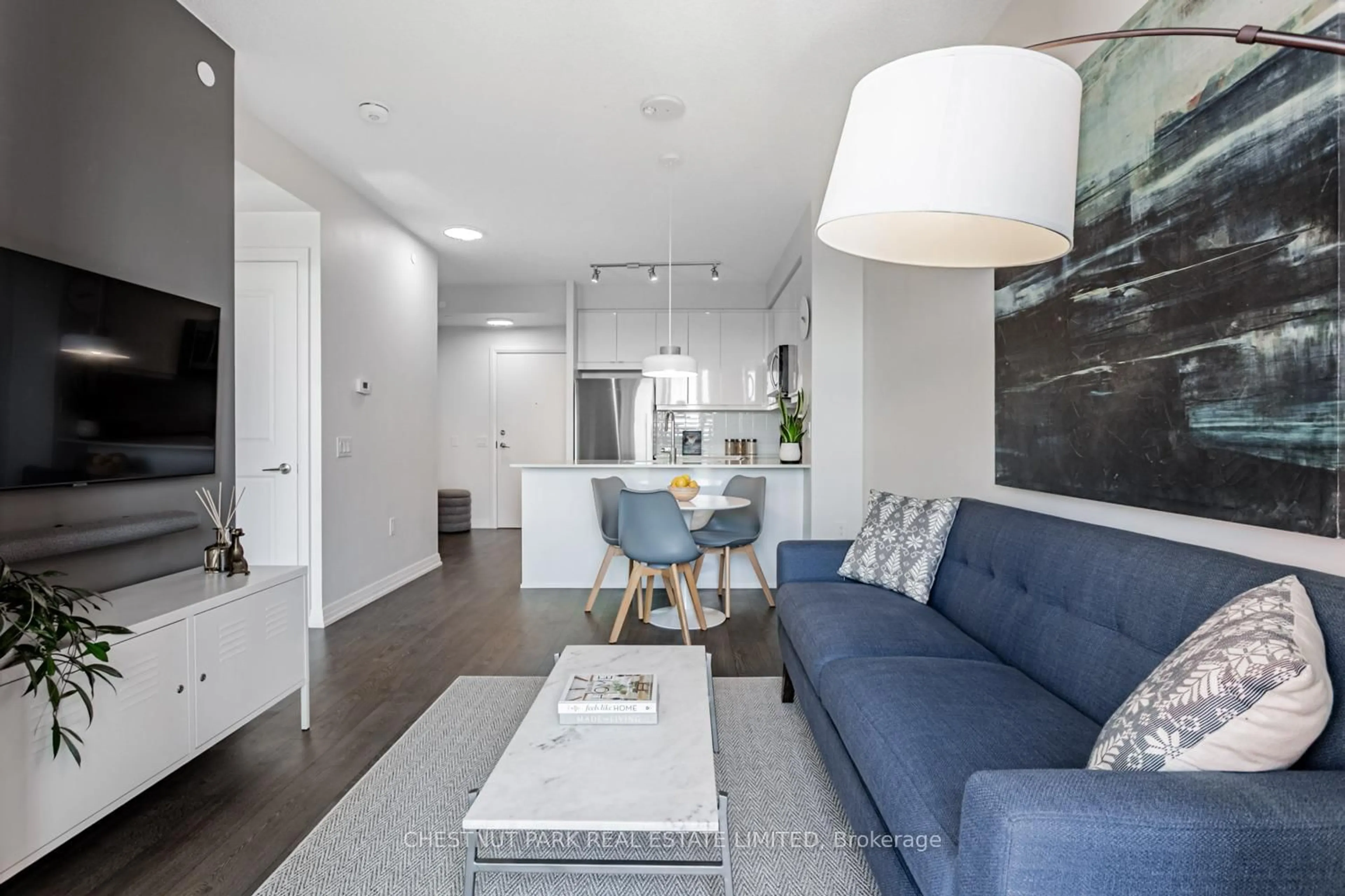 Living room with furniture, unknown for 50 Thomas Riley Rd #1508, Toronto Ontario M9B 0C5