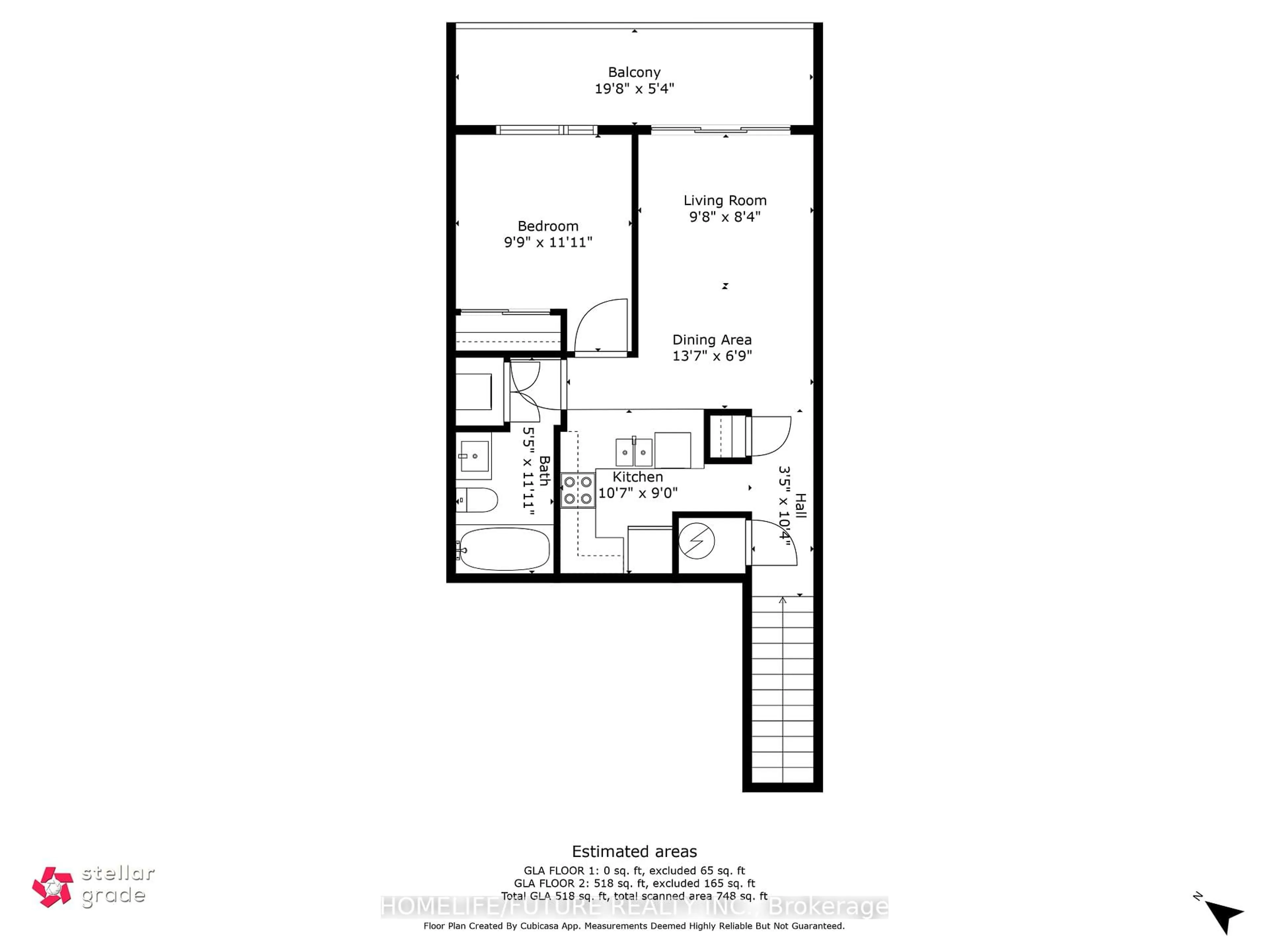 Floor plan for 3041 Finch Ave #2057, Toronto Ontario M9M 0A4