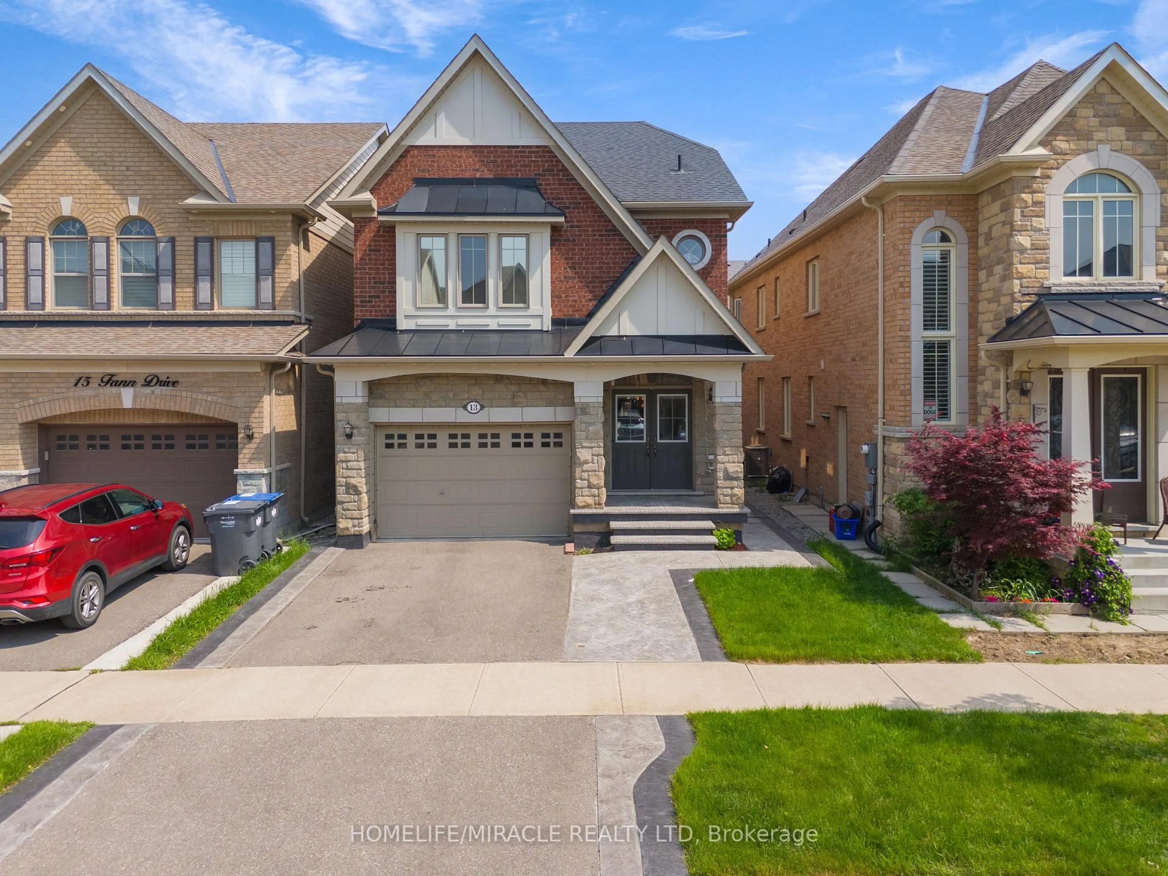 Home with brick exterior material, street for 13 Fann Dr, Brampton Ontario L7A 4L4