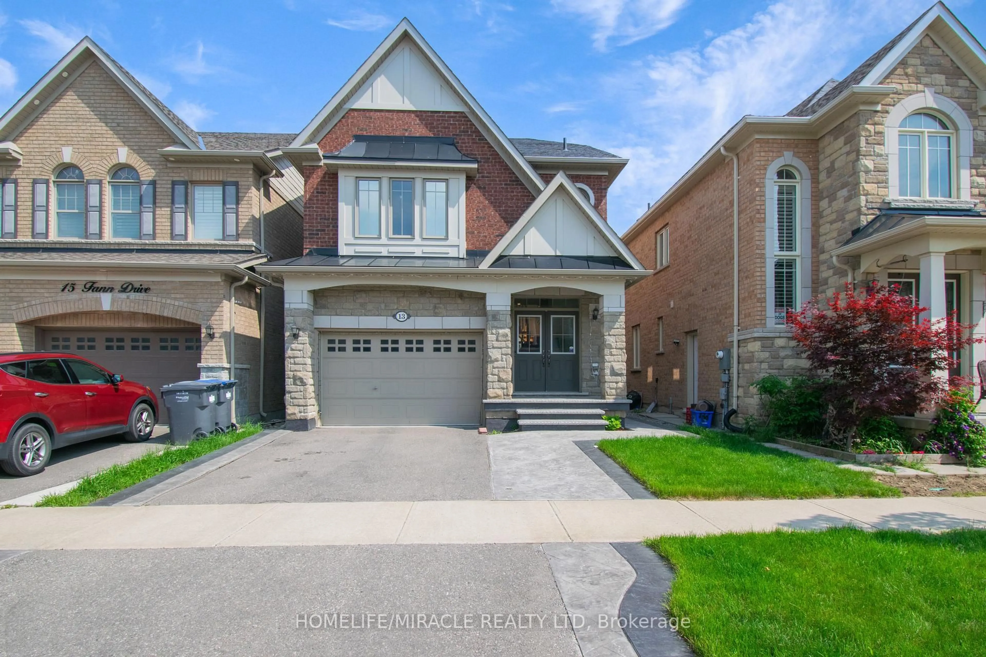 Home with brick exterior material, street for 13 Fann Dr, Brampton Ontario L7A 4L4