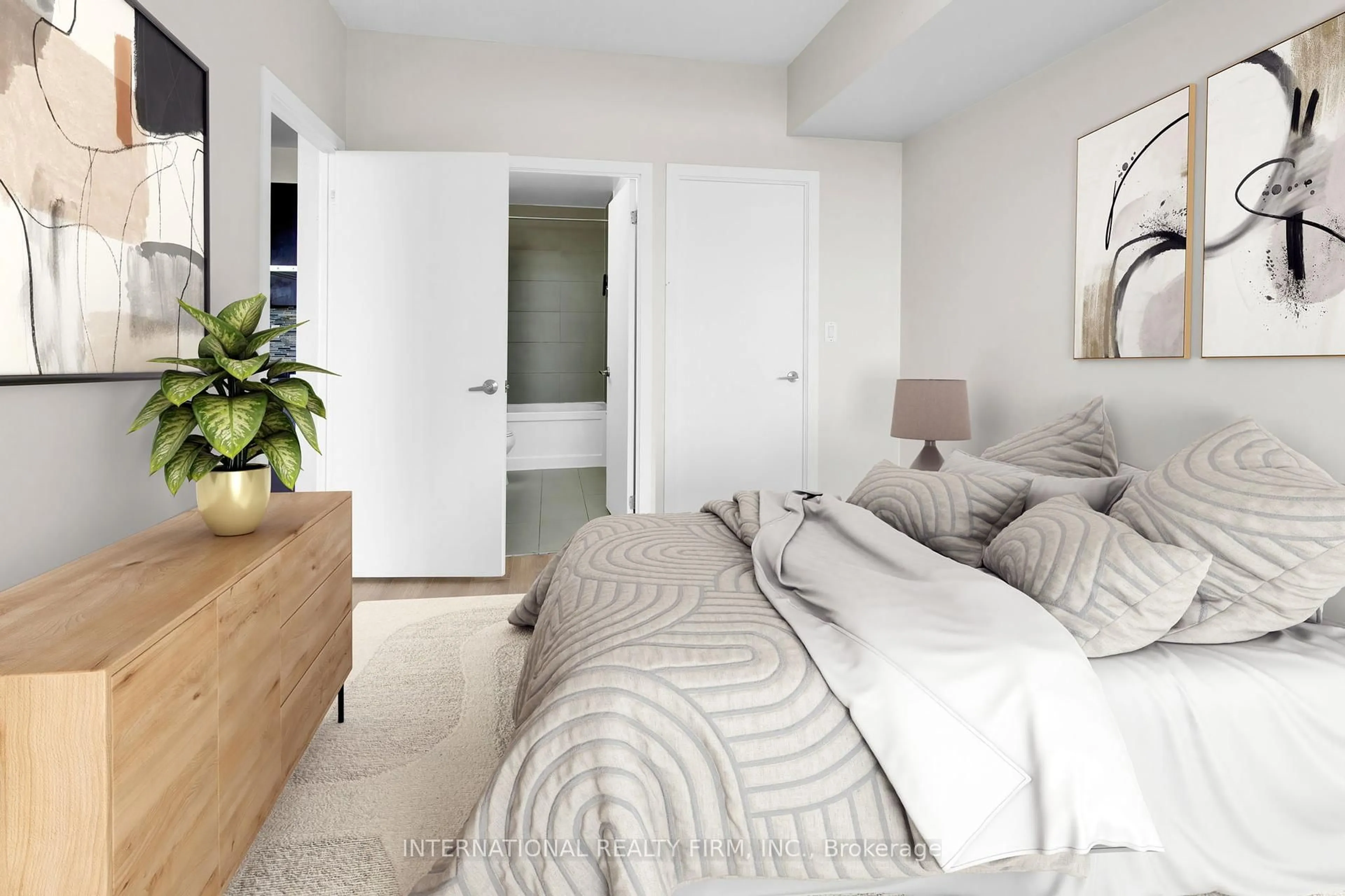 Bedroom with bed, unknown for 5101 Dundas St #508, Toronto Ontario M9A 1C1