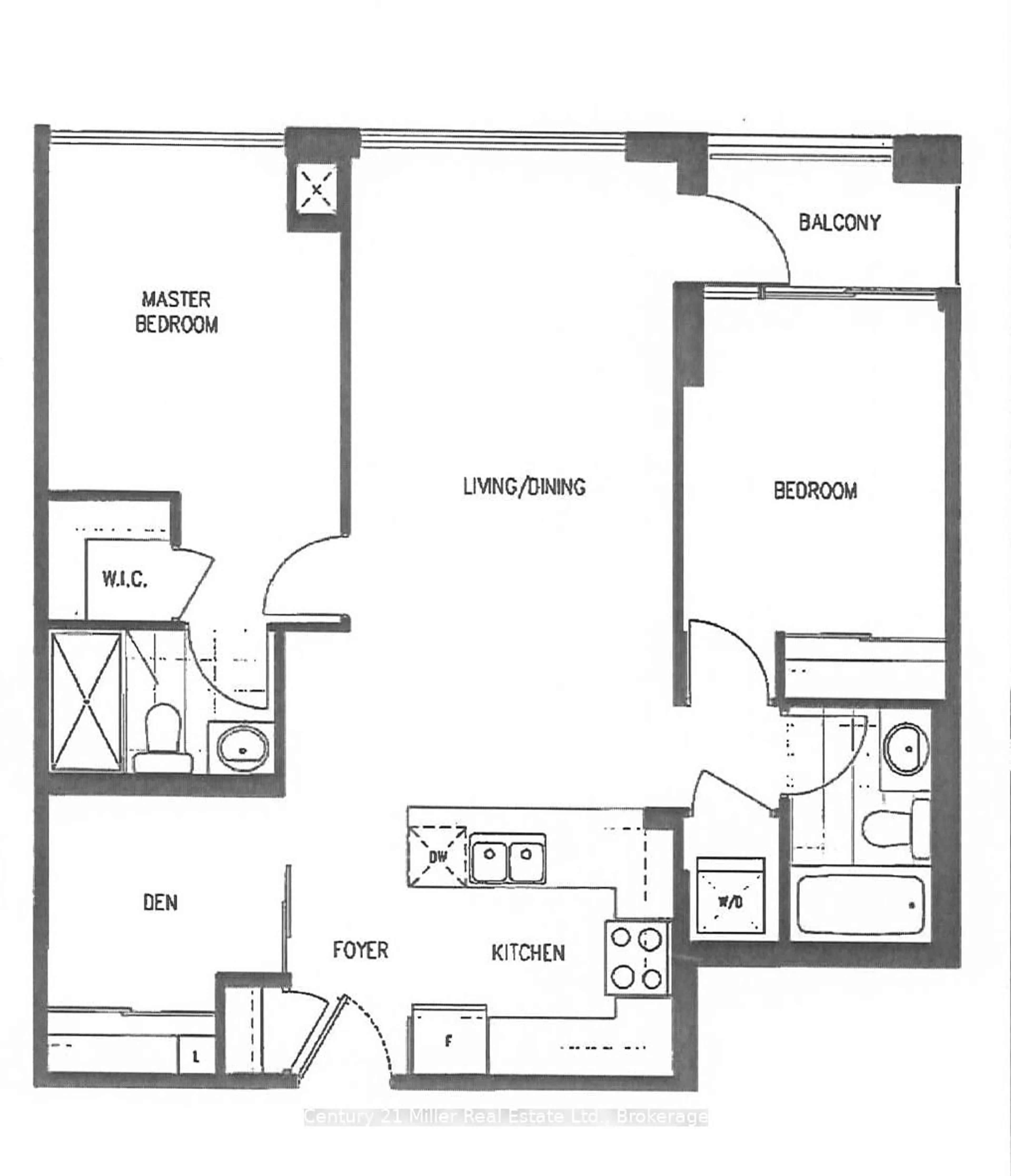 Floor plan for 1050 Main St #1211, Milton Ontario L9T 9M3