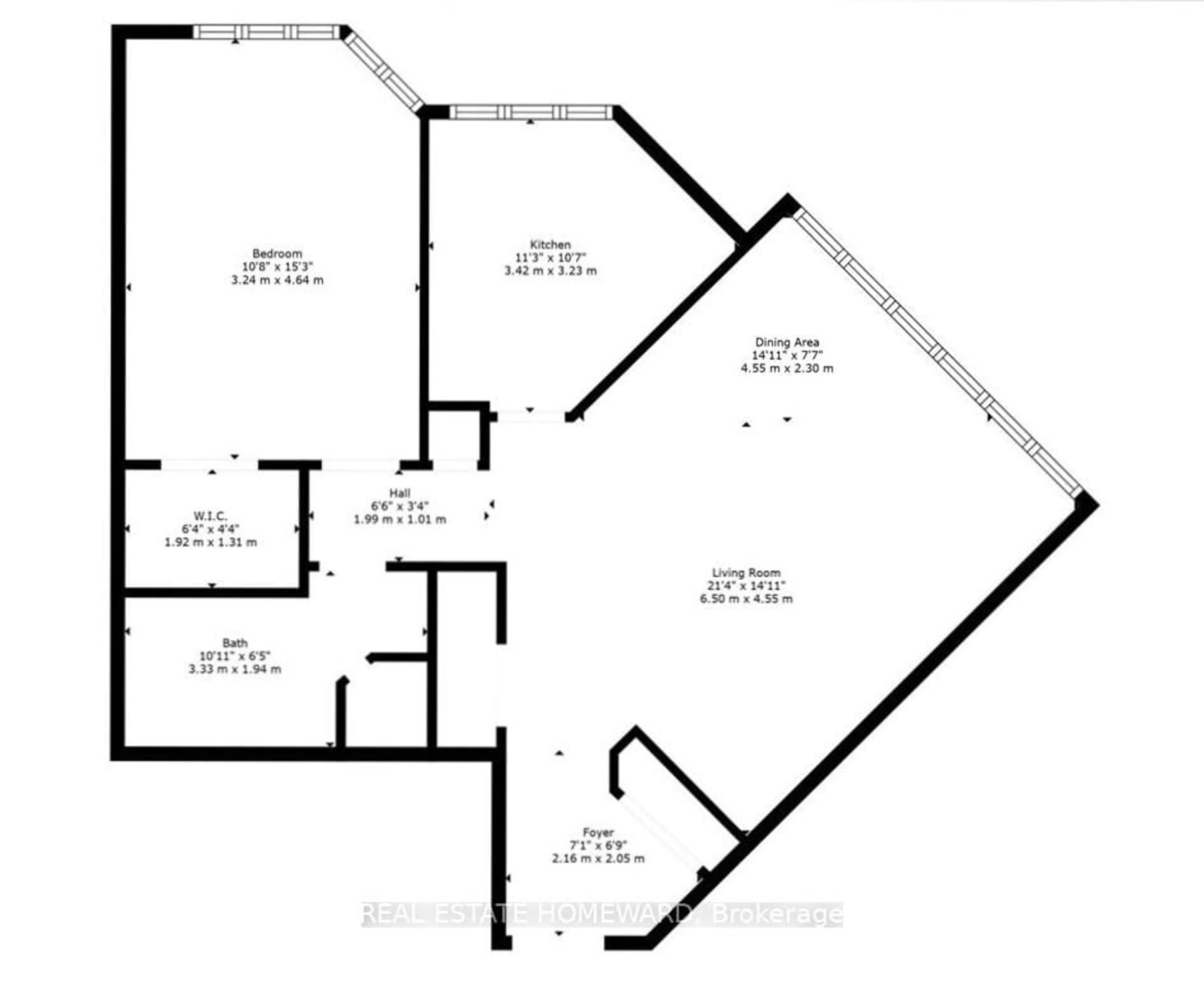 Floor plan for 2285 Lake Shore Blvd #203, Toronto Ontario M8V 3X9