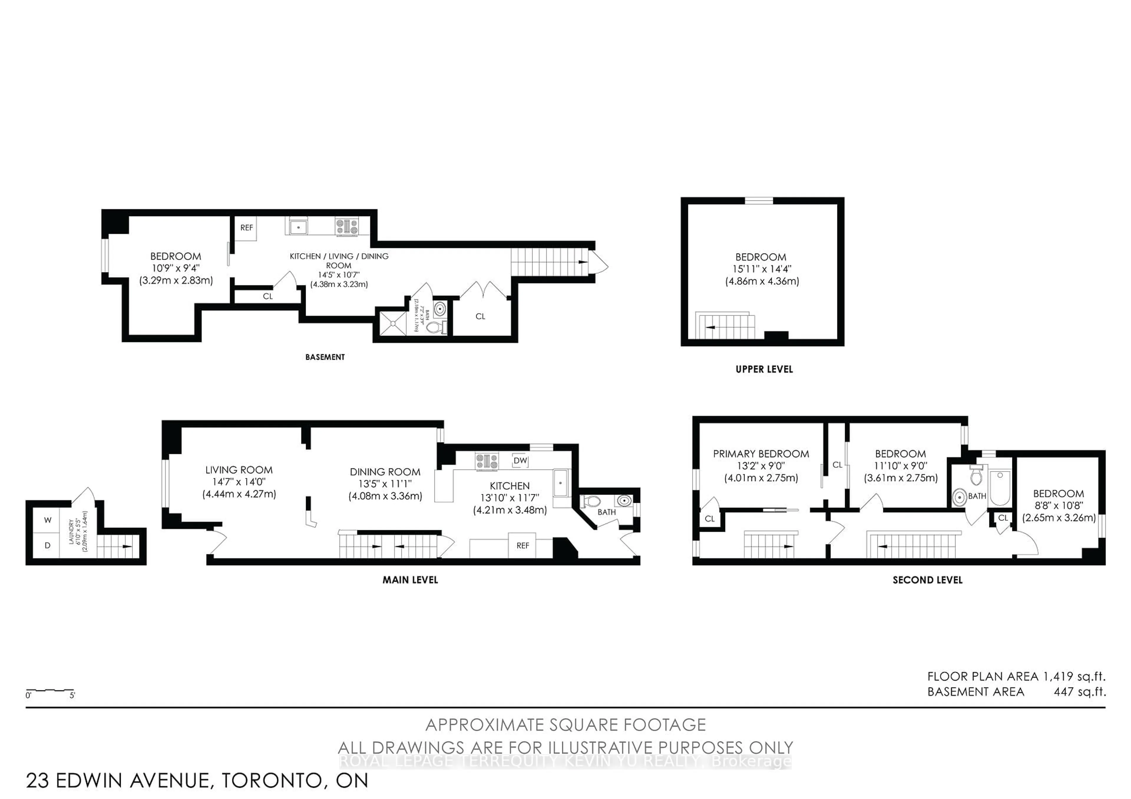 Floor plan for 23 Edwin Ave, Toronto Ontario M6P 3Z5