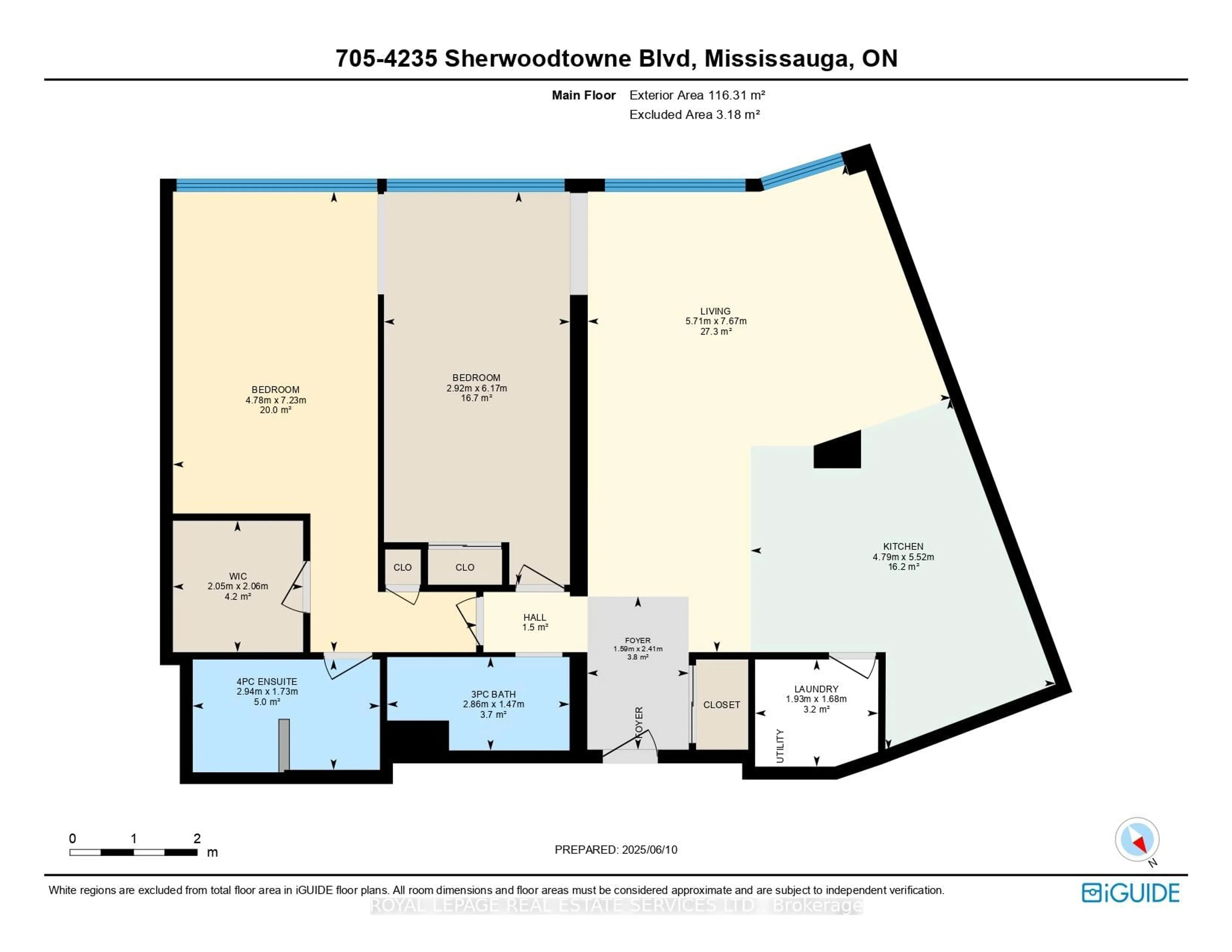 Floor plan for 4235 Sherwoodtowne Blvd #705, Mississauga Ontario L4Z 1W3