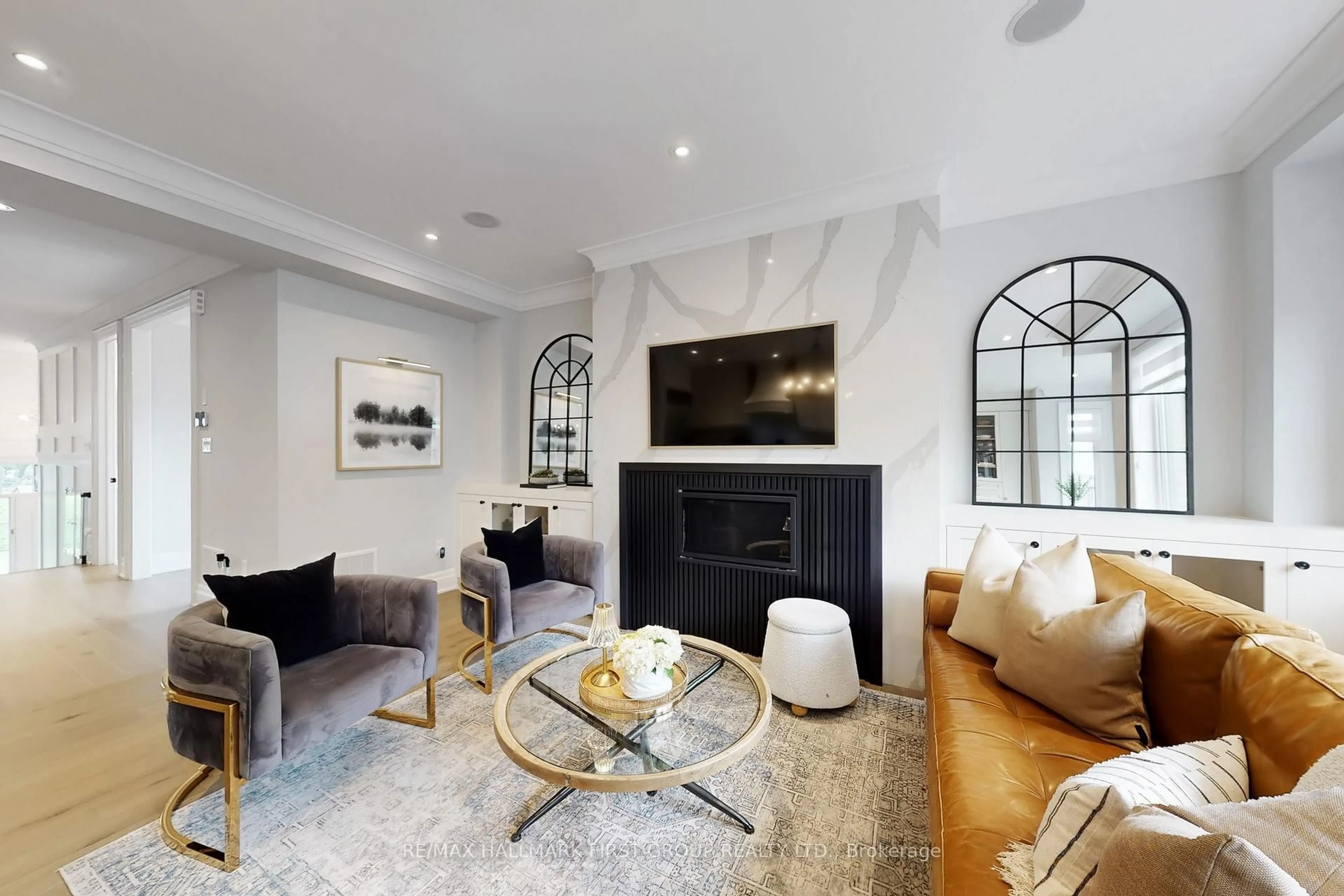 Living room with furniture, unknown for 27 Glen Agar Dr #D, Toronto Ontario M9B 5L2
