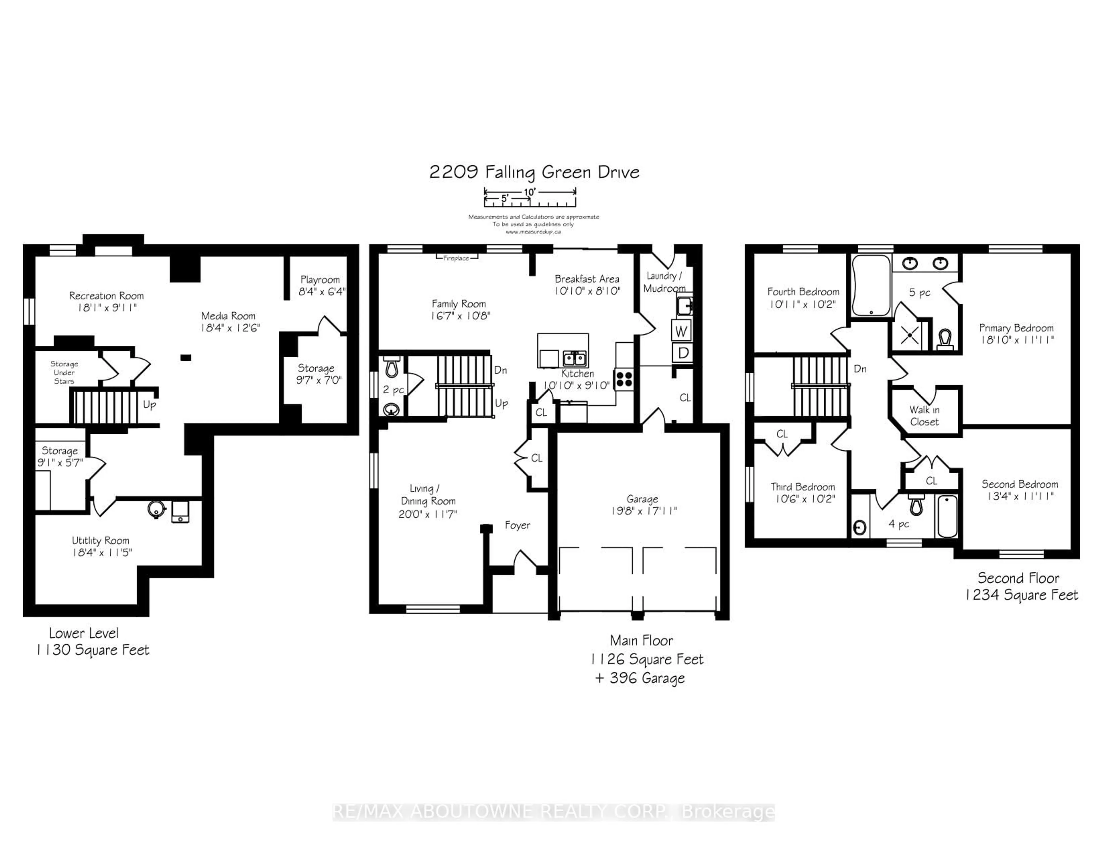 Floor plan for 2209 Falling Green Dr, Oakville Ontario L6M 5A2