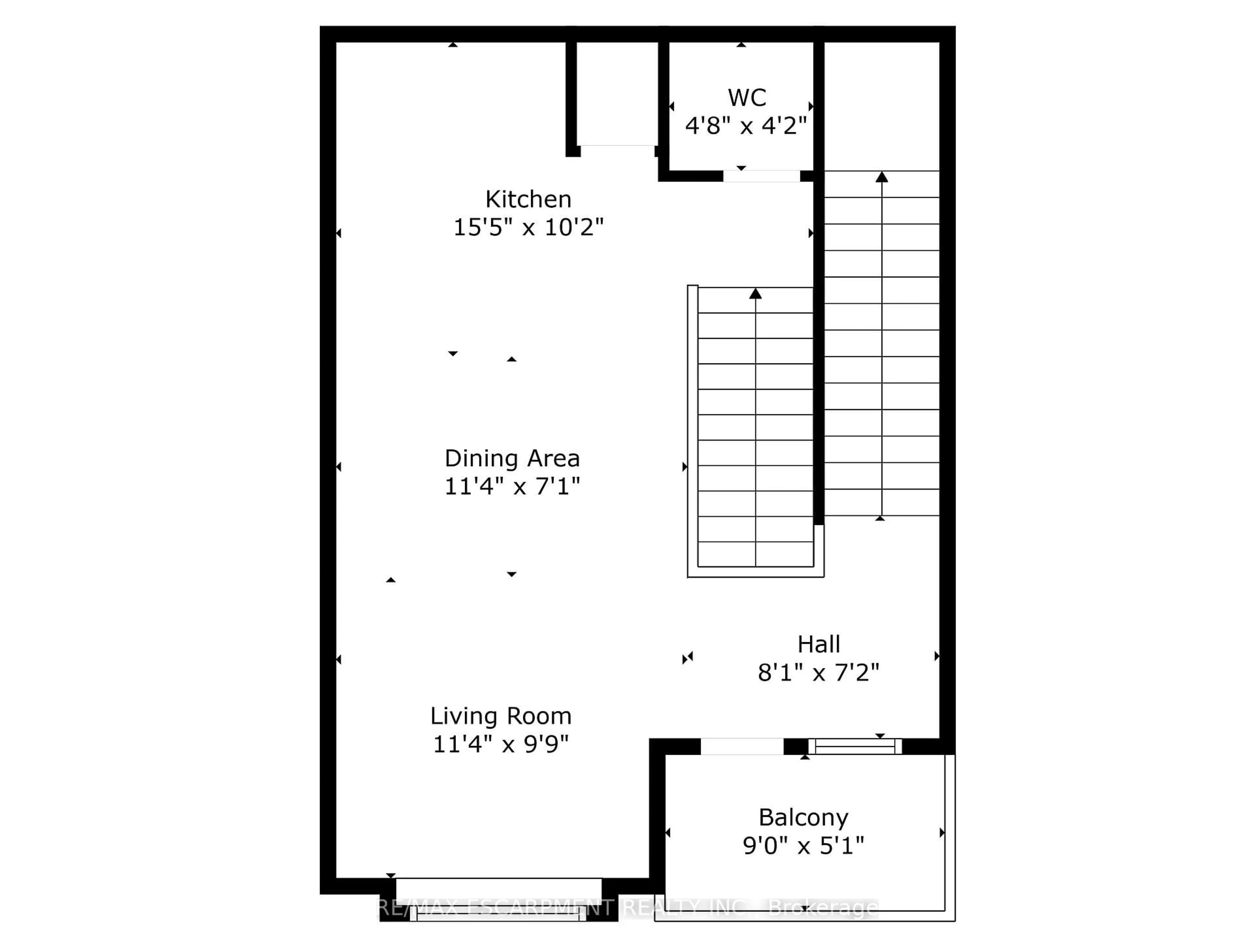Floor plan for 6 Drummond St #332, Toronto Ontario M8V 1Y8