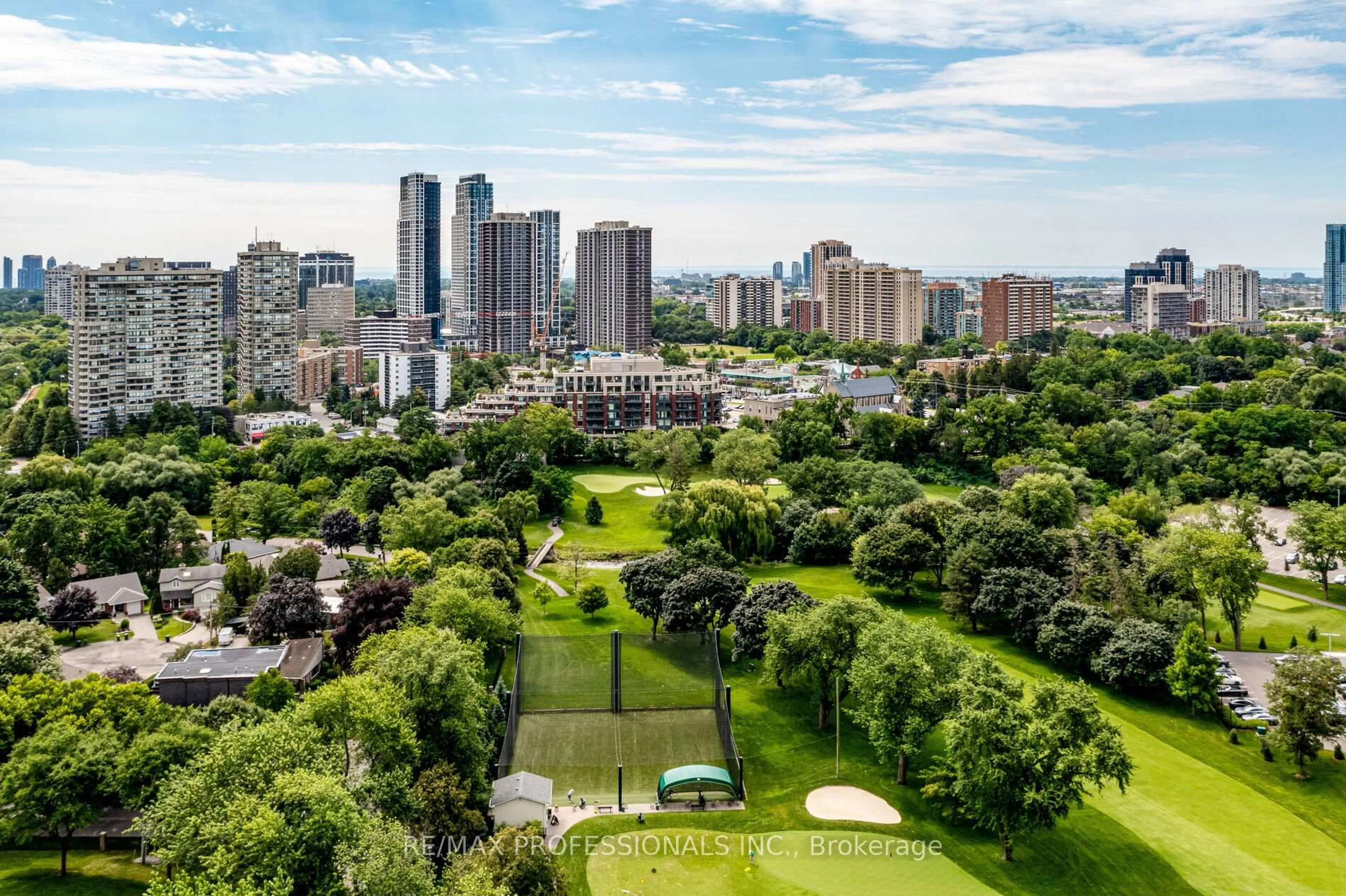A pic from outside/outdoor area/front of a property/back of a property/a pic from drone, city buildings view from balcony for 9 Burnhamthorpe Cres #LPH7, Toronto Ontario M9A 0A6