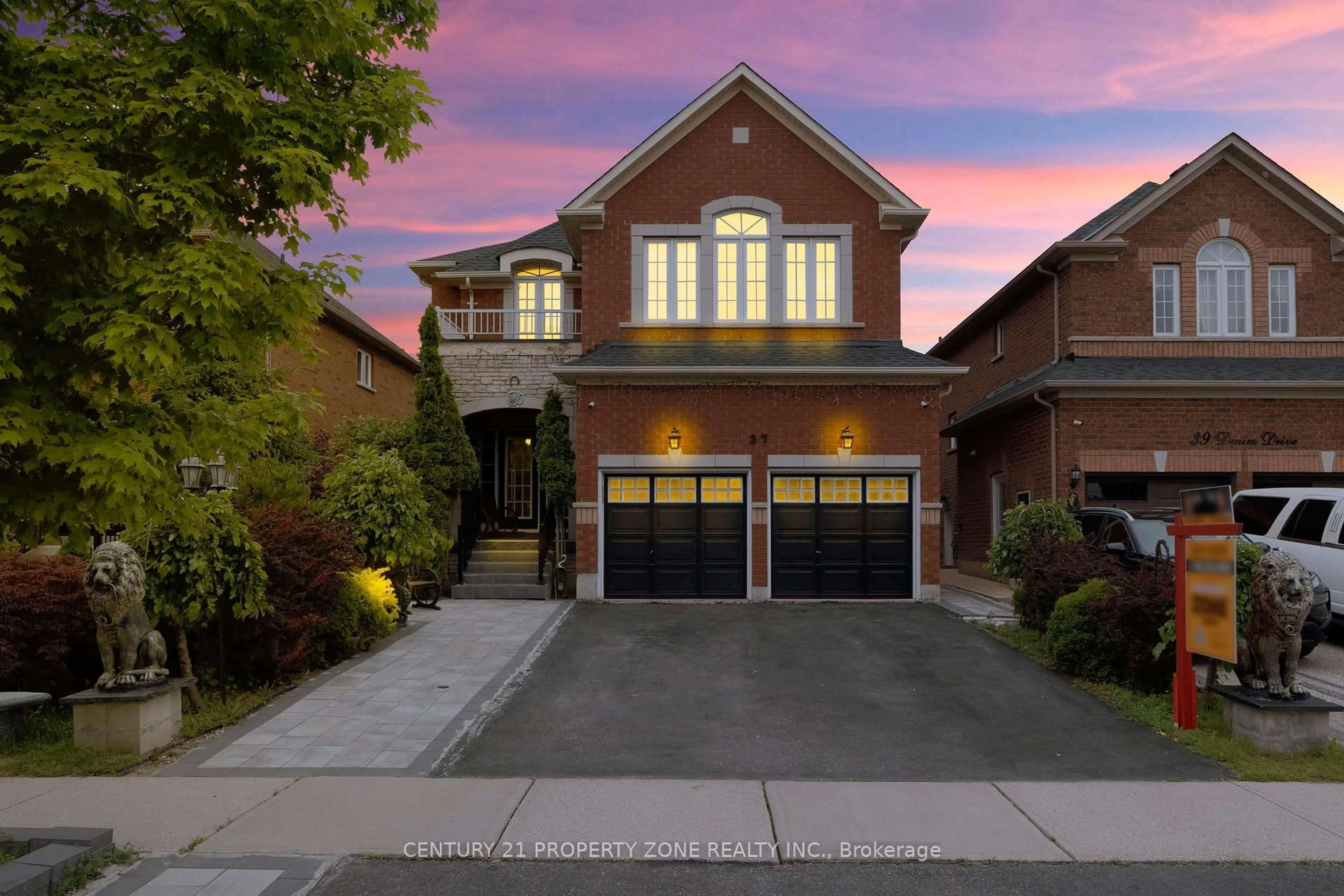 Home with brick exterior material, street for 37 Denim Dr, Brampton Ontario L6P 2R3