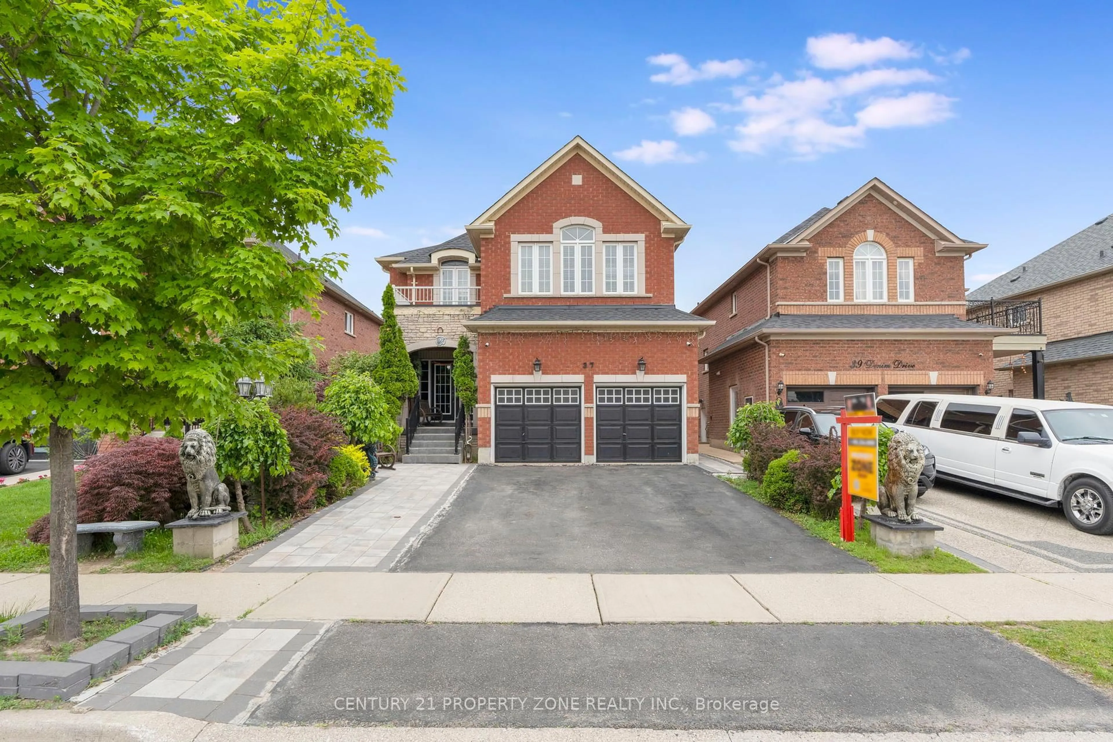 Home with brick exterior material, street for 37 Denim Dr, Brampton Ontario L6P 2R3