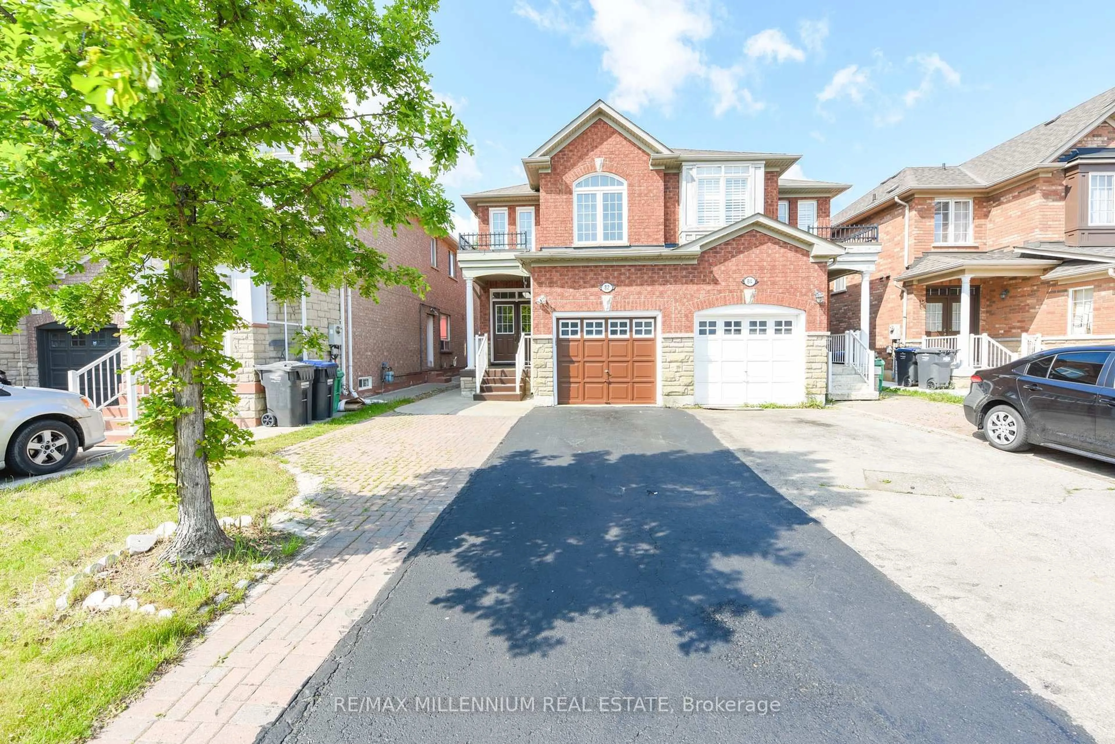 Home with brick exterior material, street for 82 Rubysilver Dr, Brampton Ontario L6P 1R1