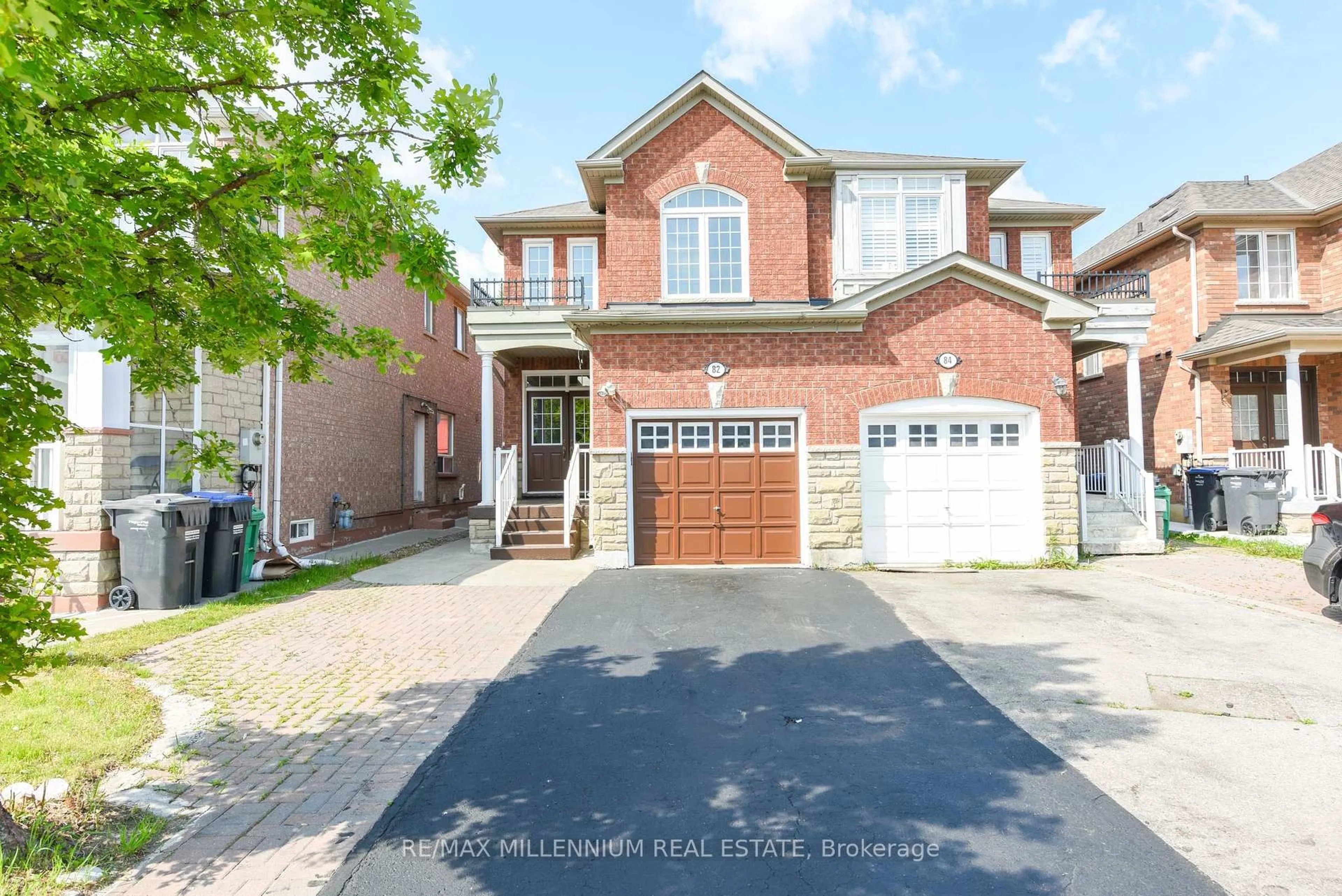 Home with brick exterior material, street for 82 Rubysilver Dr, Brampton Ontario L6P 1R1