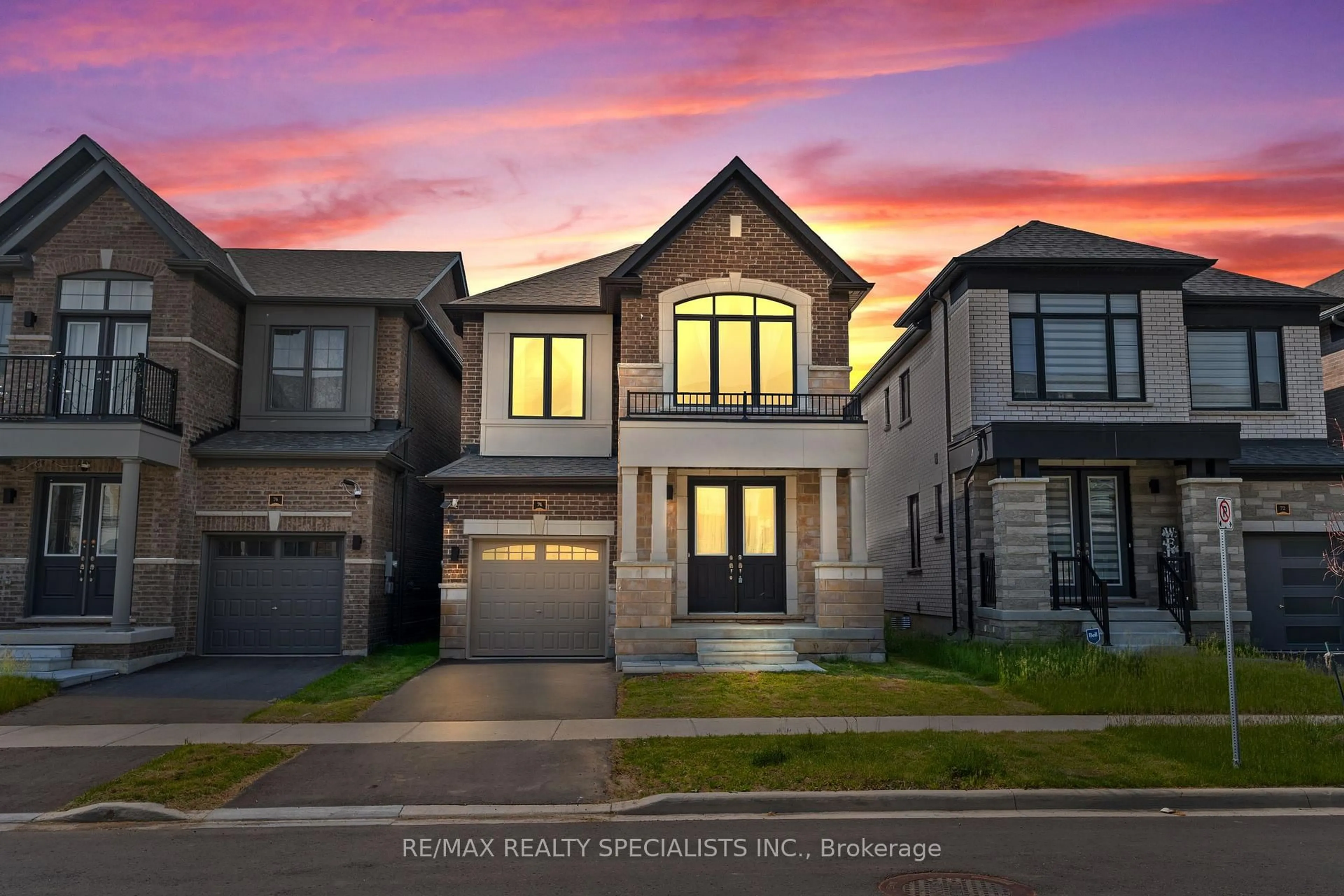 Home with brick exterior material, street for 74 Camino Real Dr, Caledon Ontario L7C 4L9