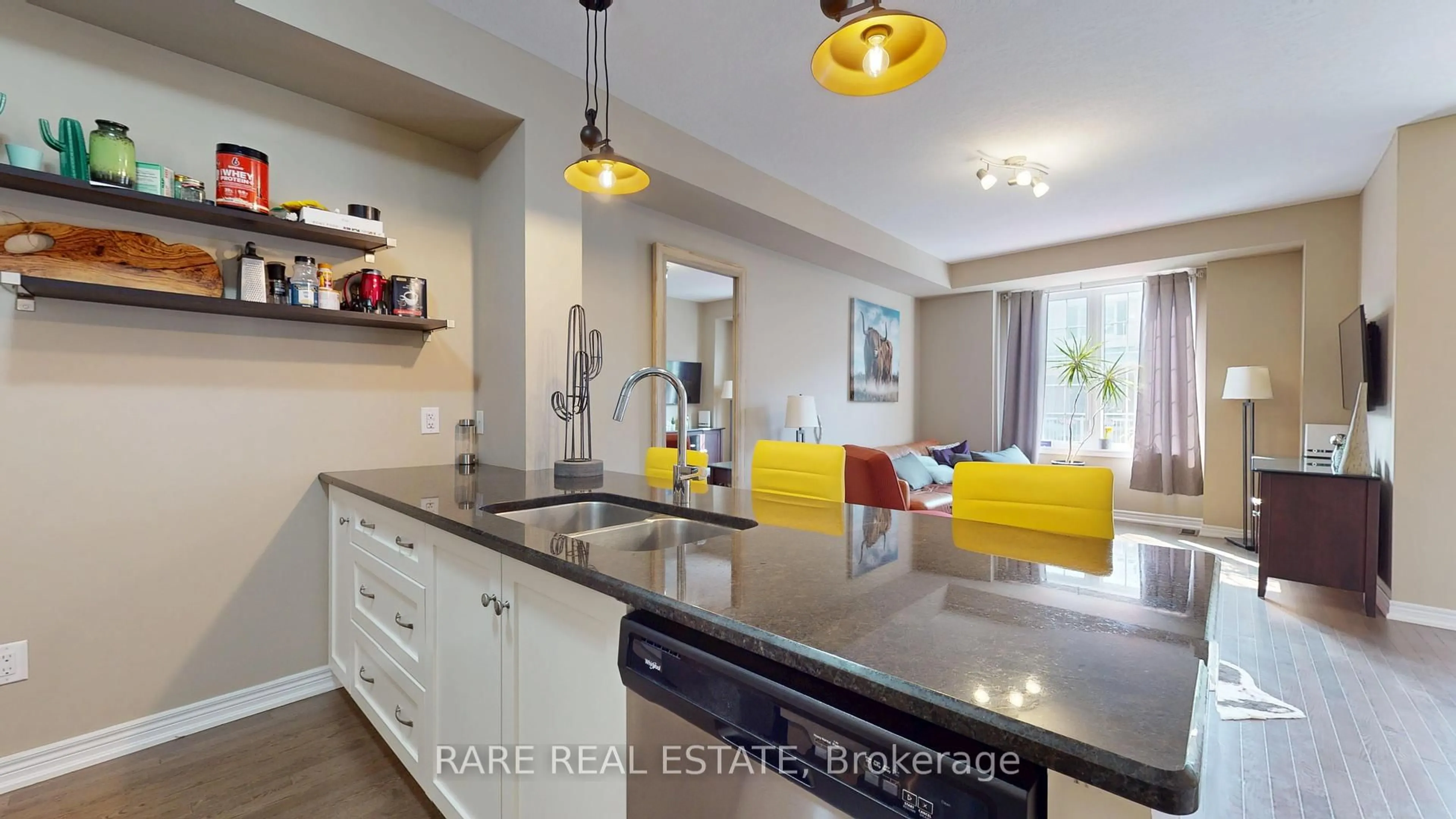 Open concept kitchen, ceramic/tile floor for 391 Cranbrook Common, Oakville Ontario L6H 7E3