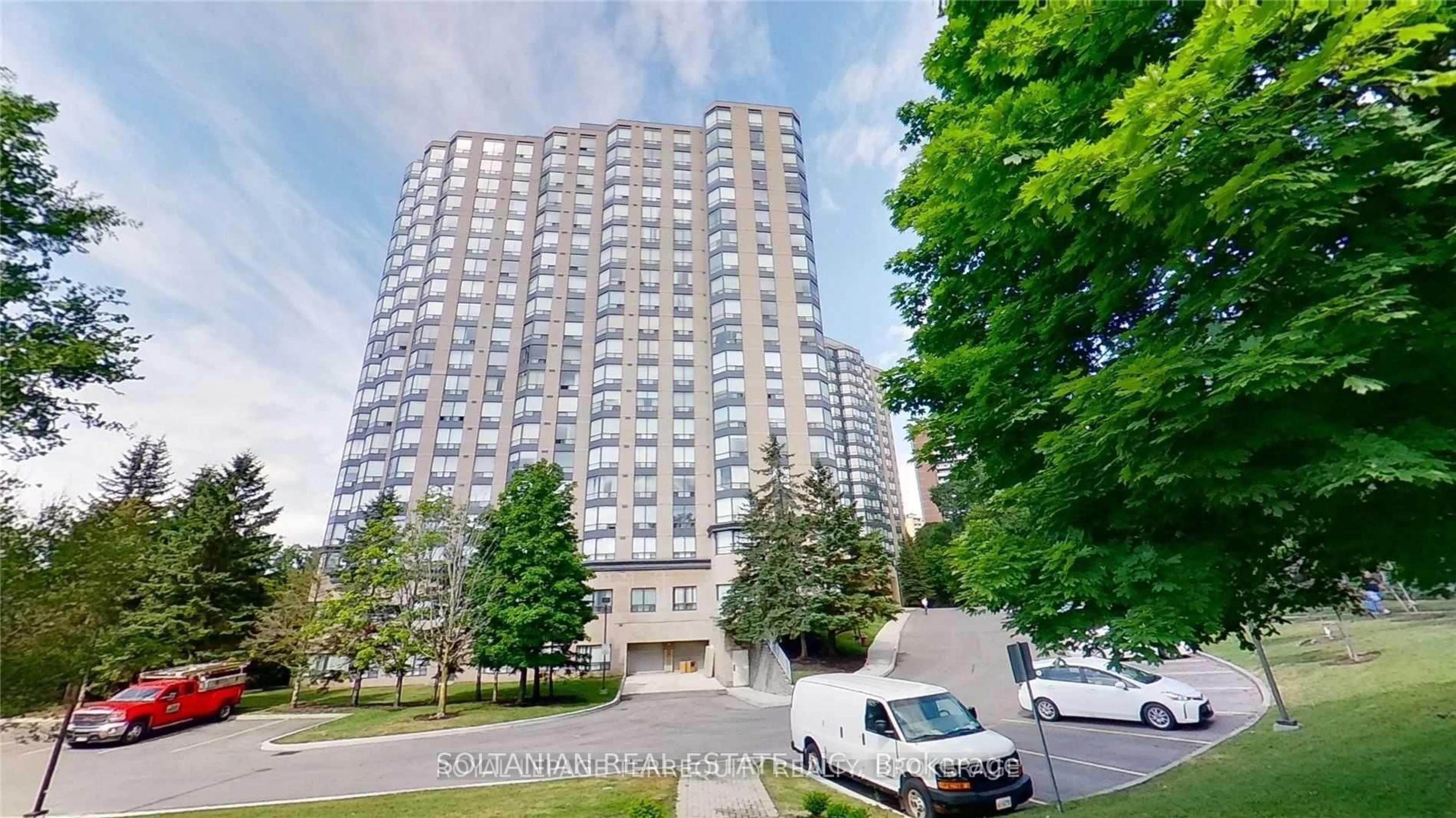 A pic from outside/outdoor area/front of a property/back of a property/a pic from drone, building for 1 Hickory Tree Rd #709, Toronto Ontario M9N 3W4