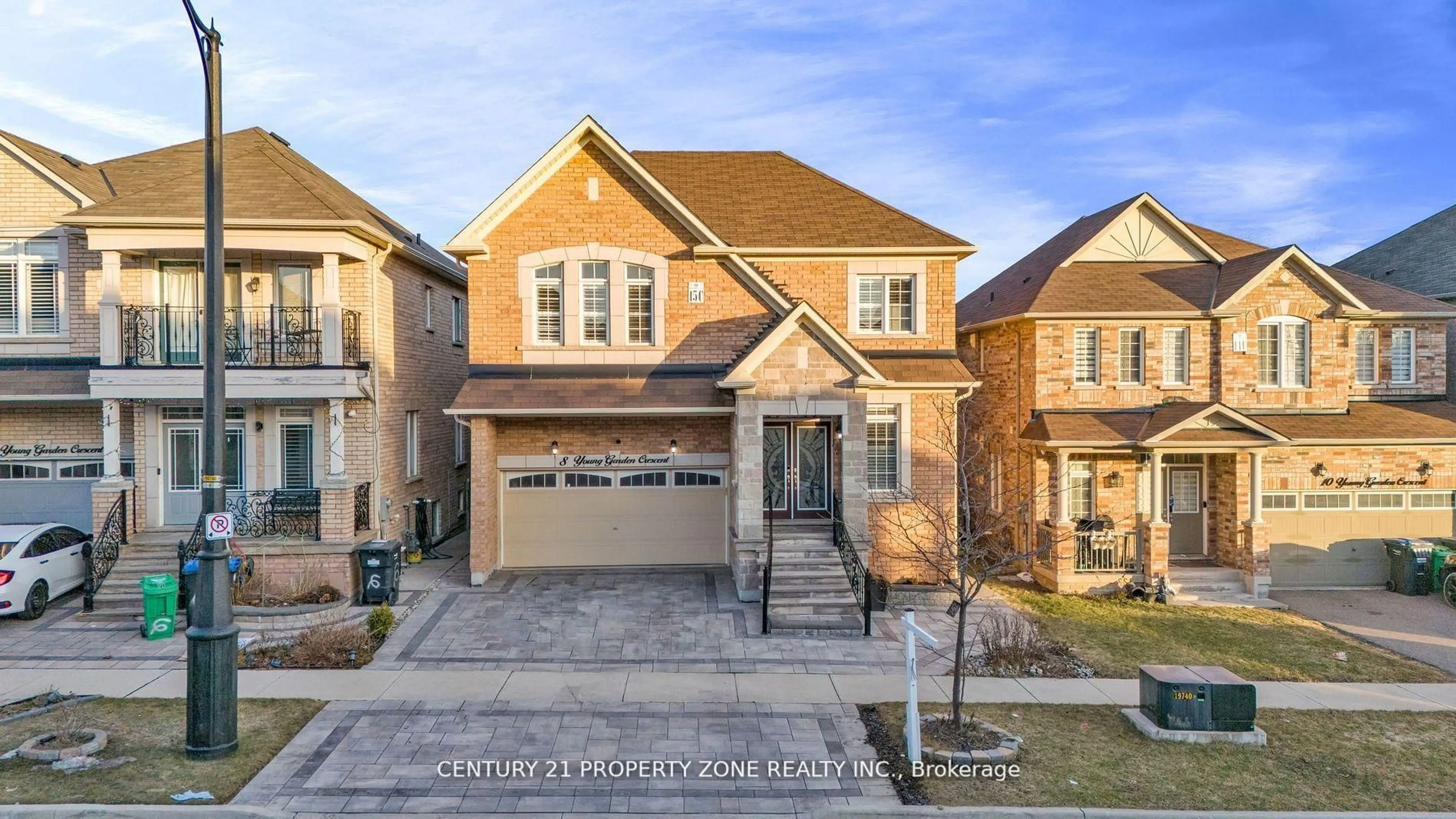 Home with brick exterior material, street for 8 Young Garden Cres, Brampton Ontario L6Y 6A4