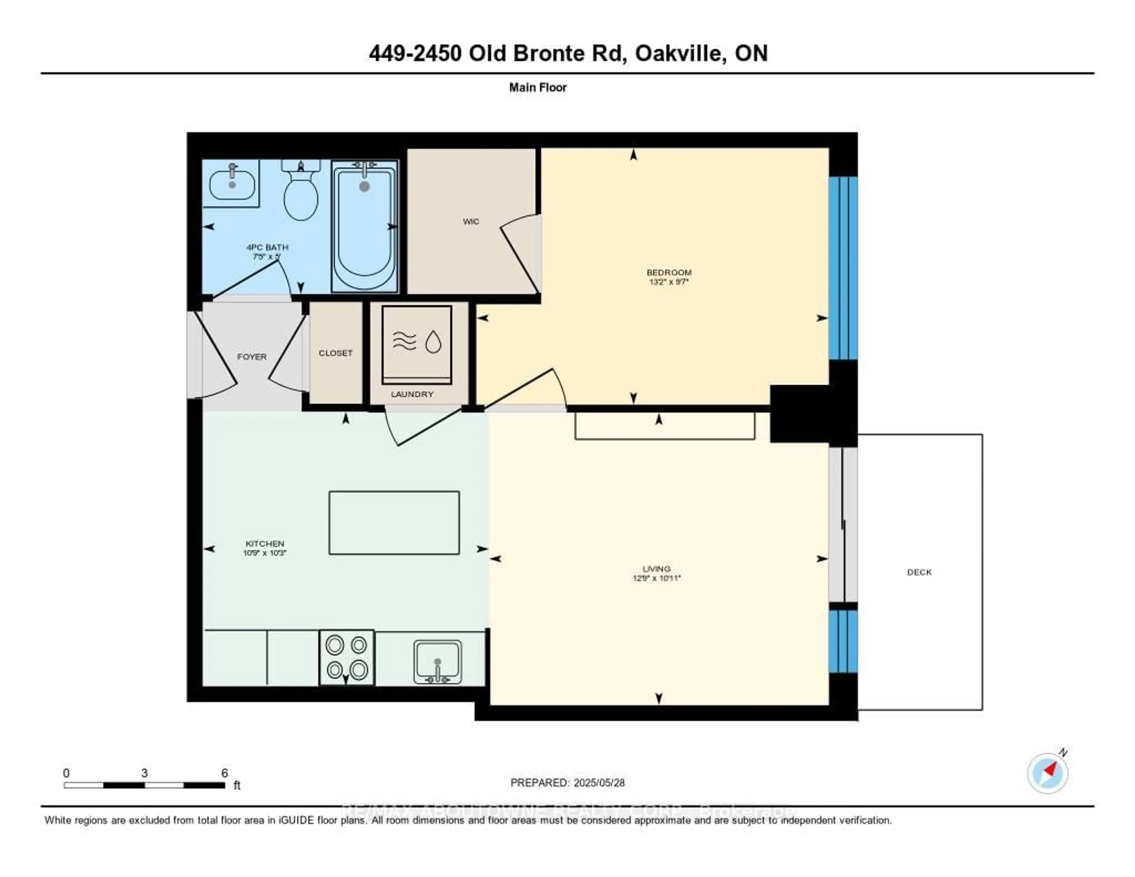 Floor plan for 2450 Old Bronte Rd #449, Oakville Ontario L6M 5P6
