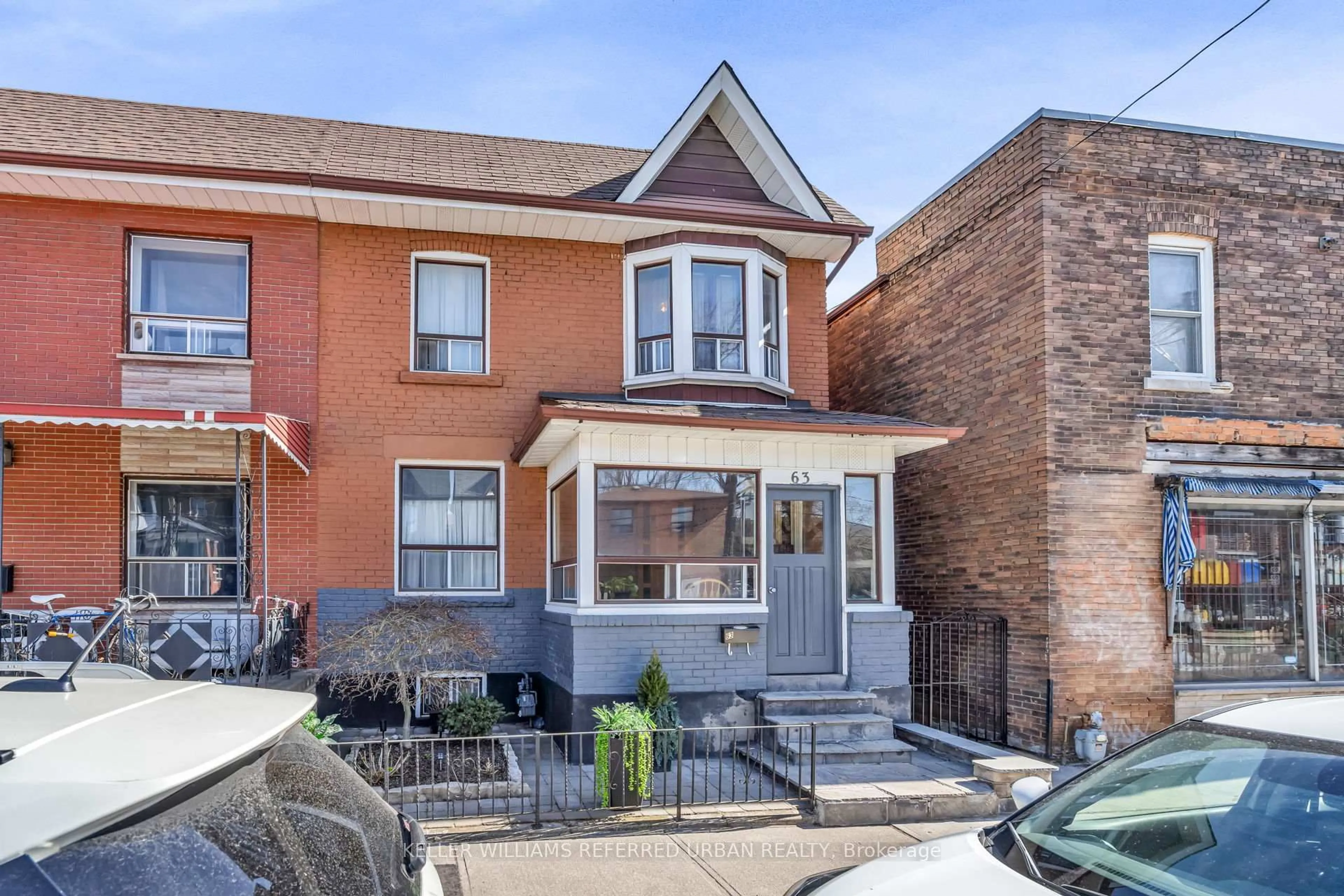 Home with brick exterior material, street for 63 Hallam St, Toronto Ontario M6H 1W5