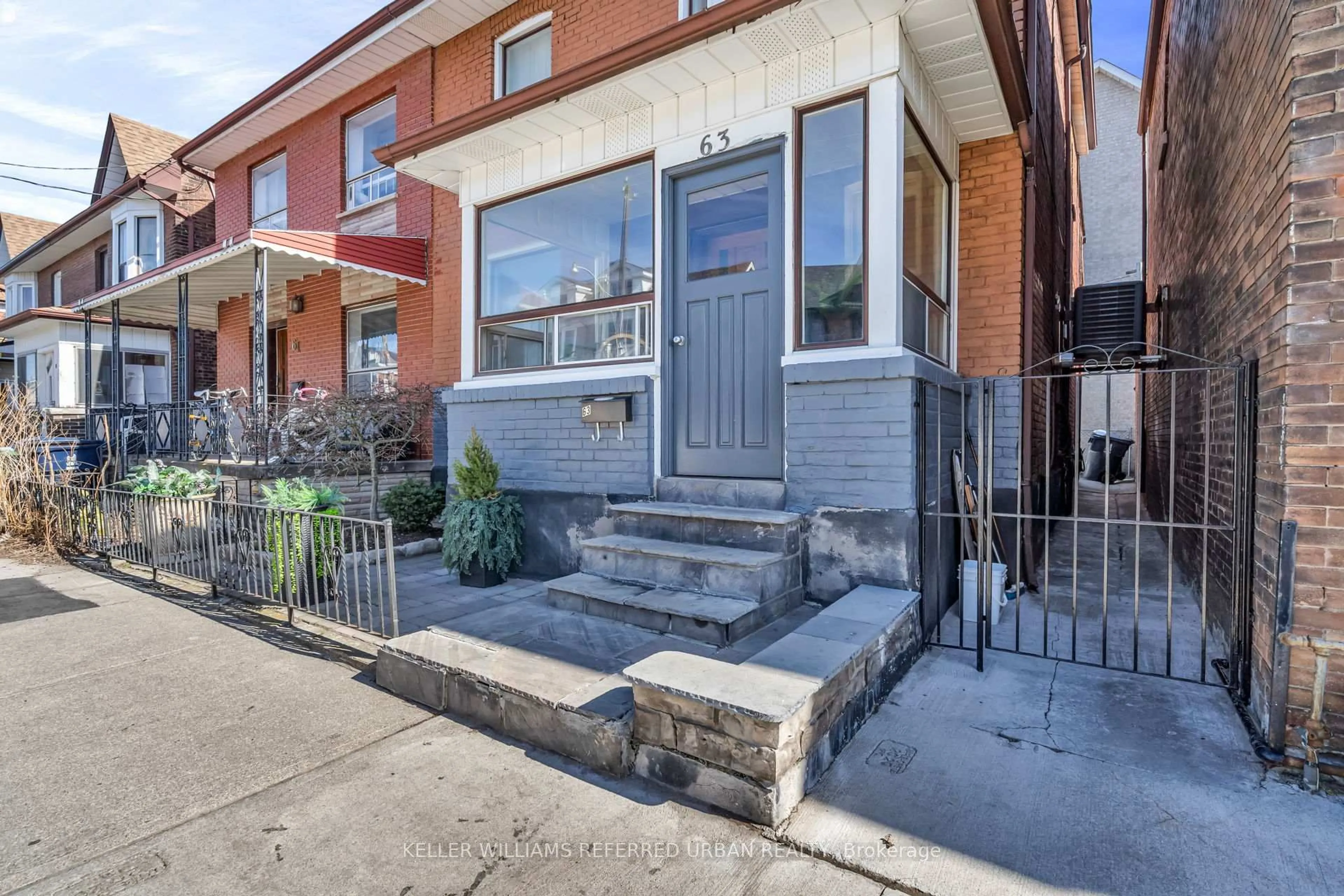 Home with brick exterior material, street for 63 Hallam St, Toronto Ontario M6H 1W5