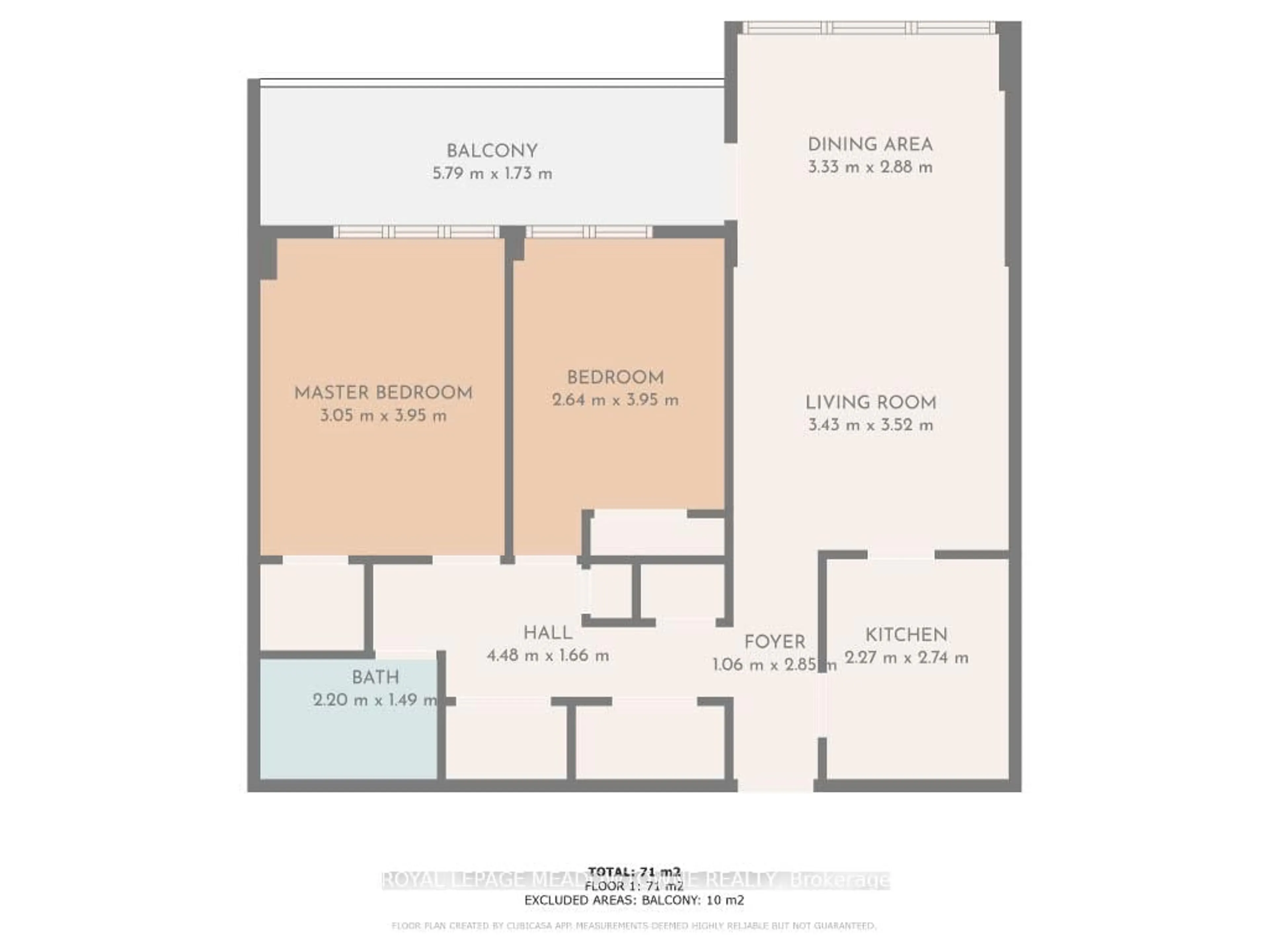 Floor plan for 2665 Windwood Dr #709, Mississauga Ontario L5N 2P2
