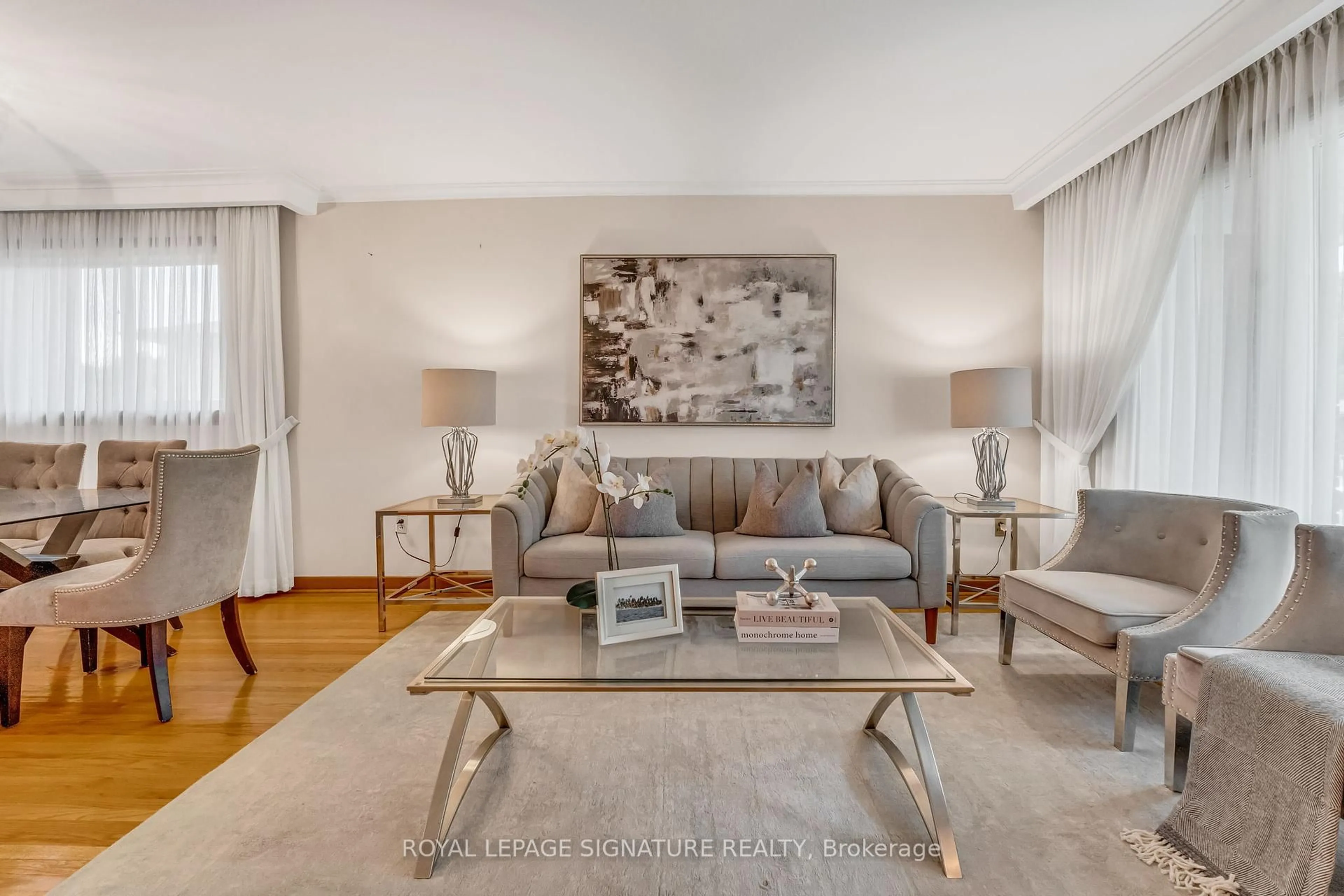 Living room with furniture, unknown for 7 West Wareside Rd, Toronto Ontario M9C 3H9