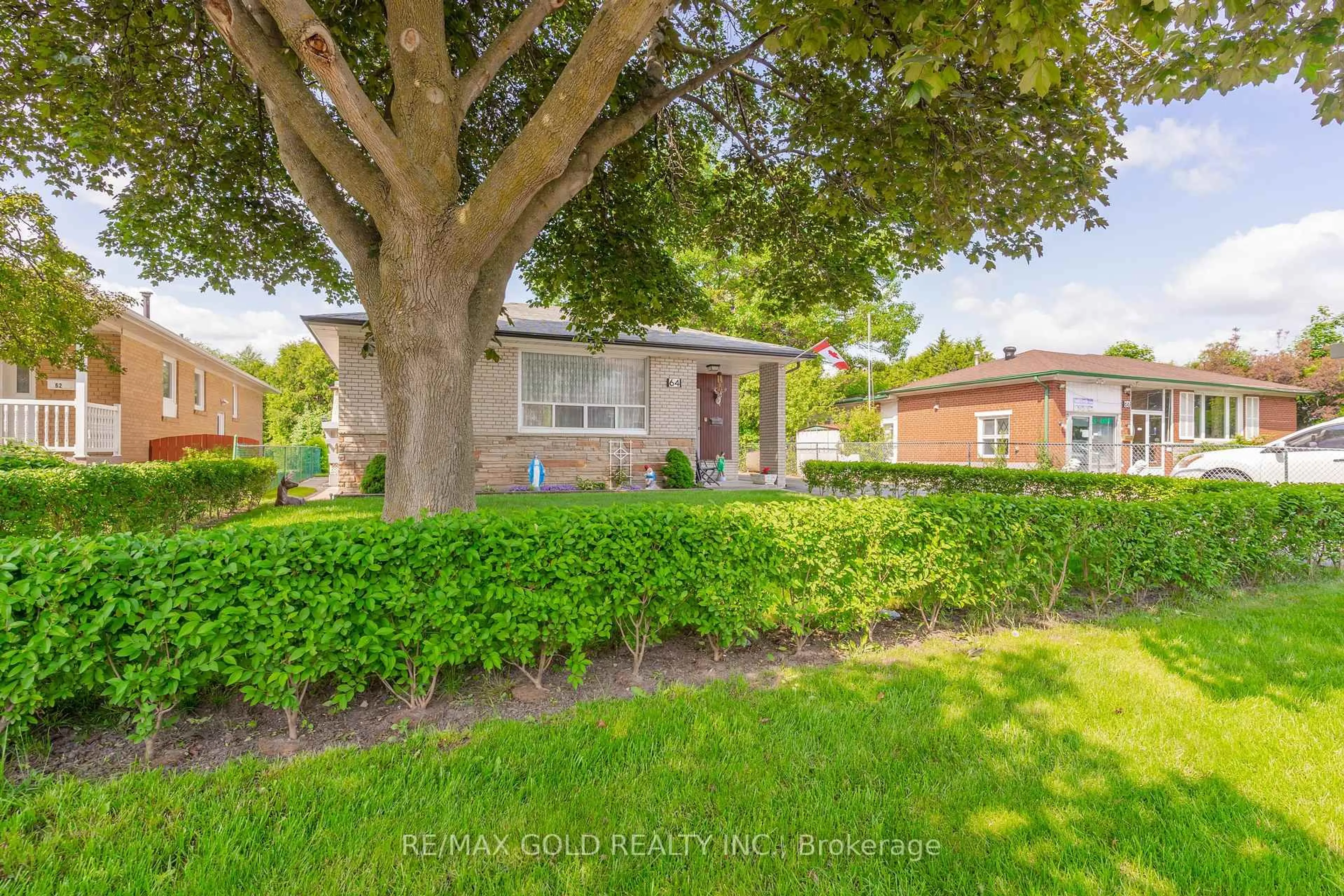 A pic from outside/outdoor area/front of a property/back of a property/a pic from drone, street for 64 Mc Laughlin Rd, Brampton Ontario L6X 1Y6