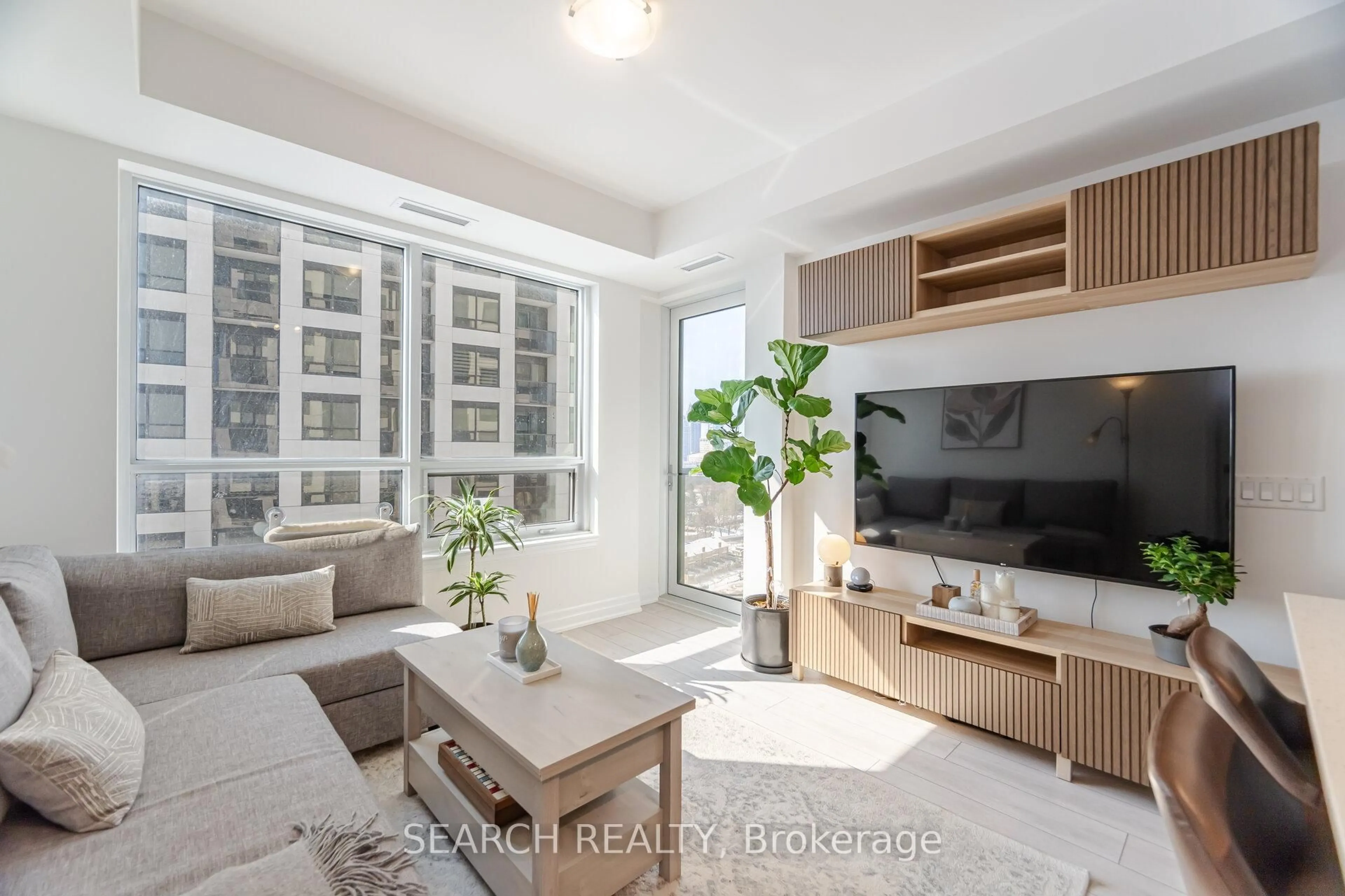 Living room with furniture, unknown for 30 Elm Dr #1708, Mississauga Ontario L5B 0N6