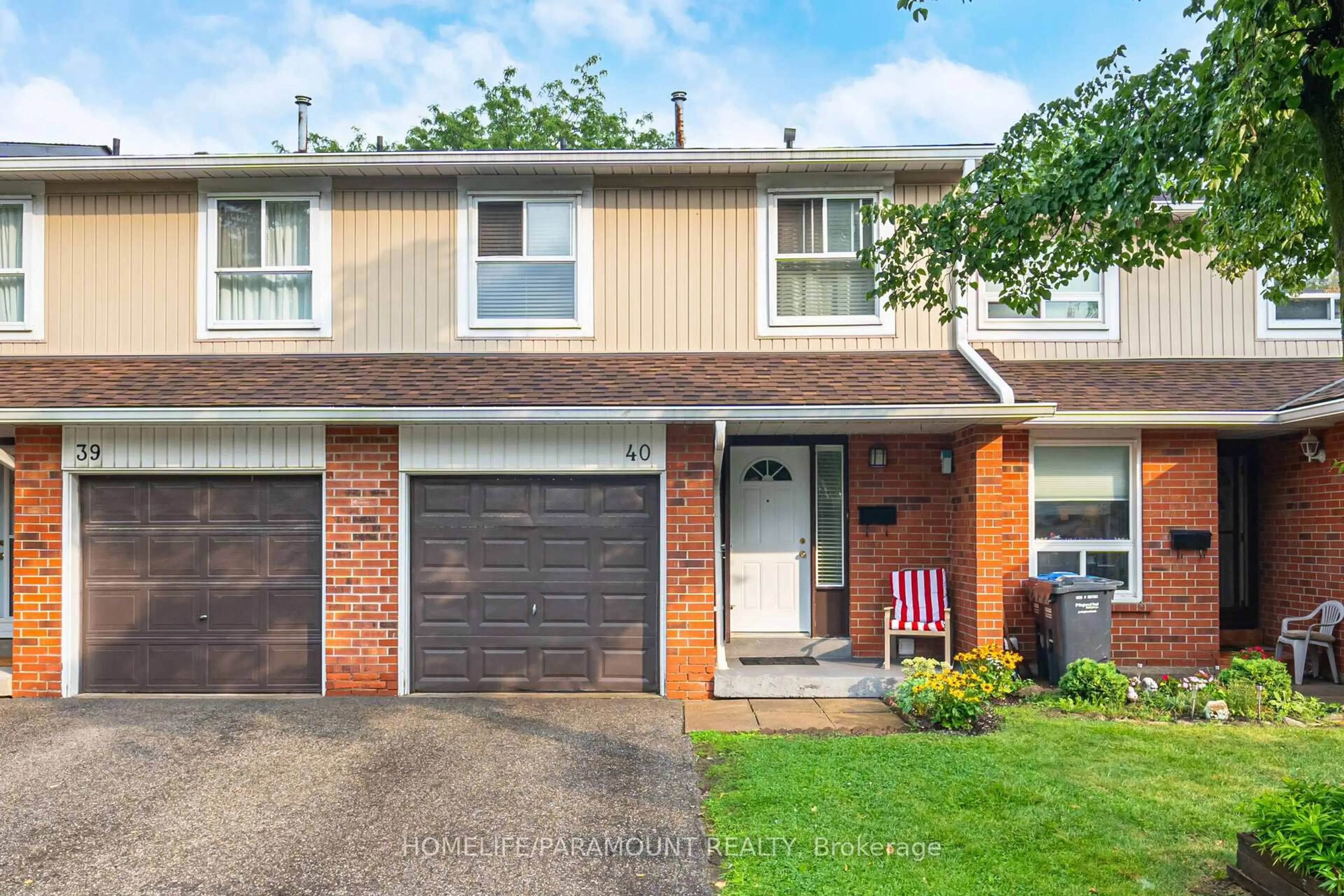 Home with brick exterior material, street for 345 Meadows Blvd #40, Mississauga Ontario L4Z 1G5