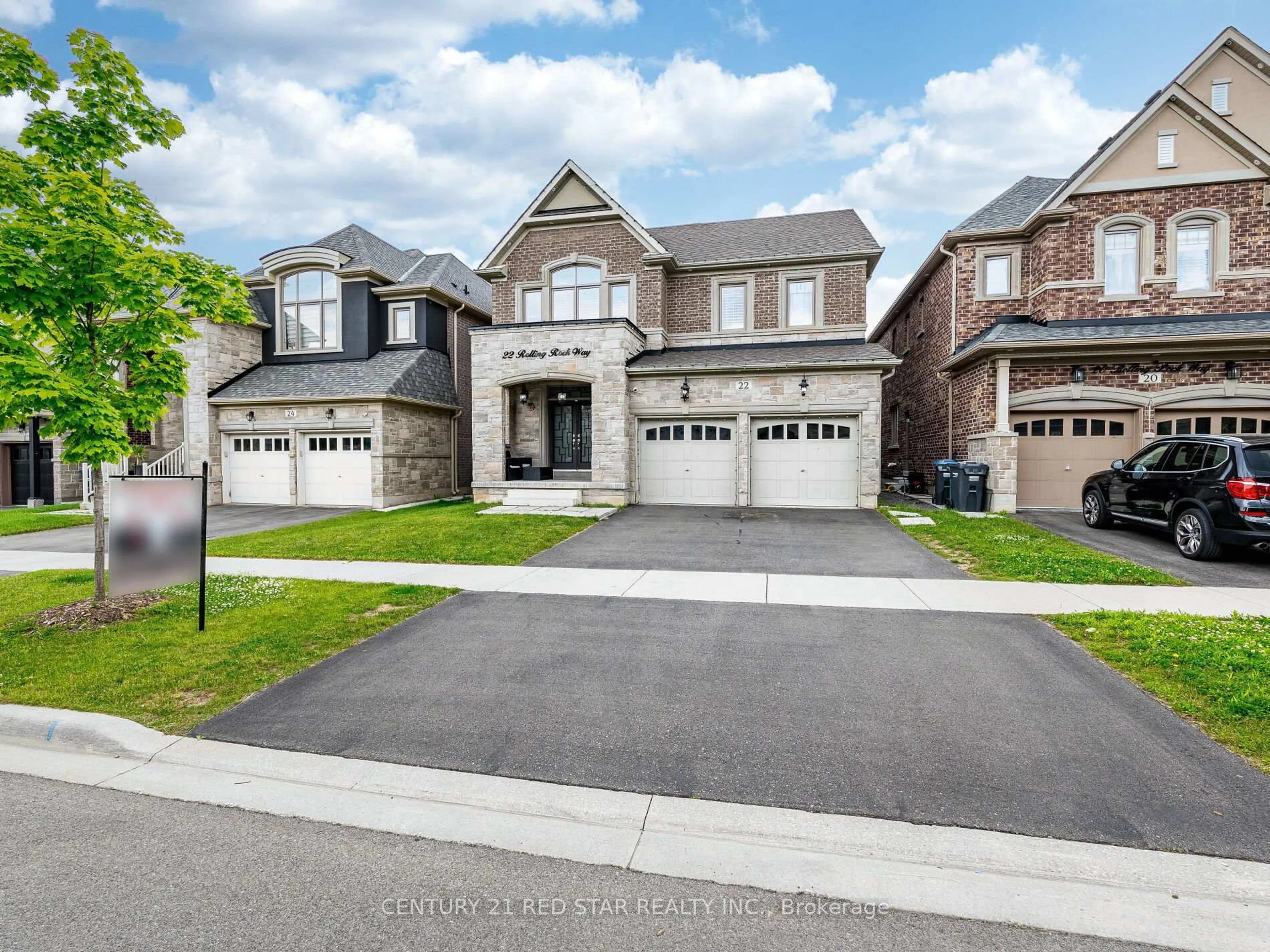 Home with brick exterior material, street for 22 Rolling Rock Way, Brampton Ontario L6Y 6H3