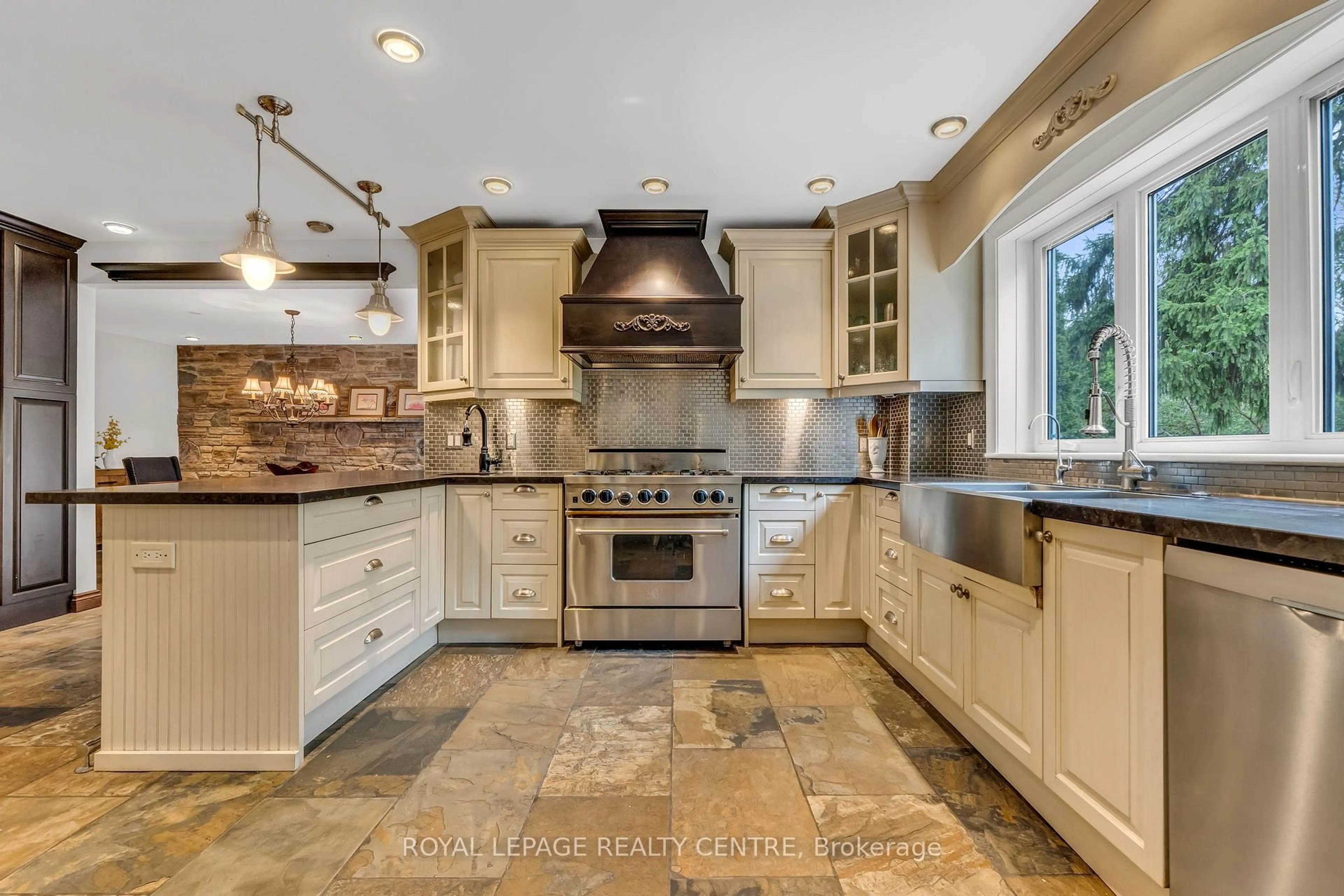 Contemporary kitchen, ceramic/tile floor for 1593 Glenburnie Rd, Mississauga Ontario L5G 3C9