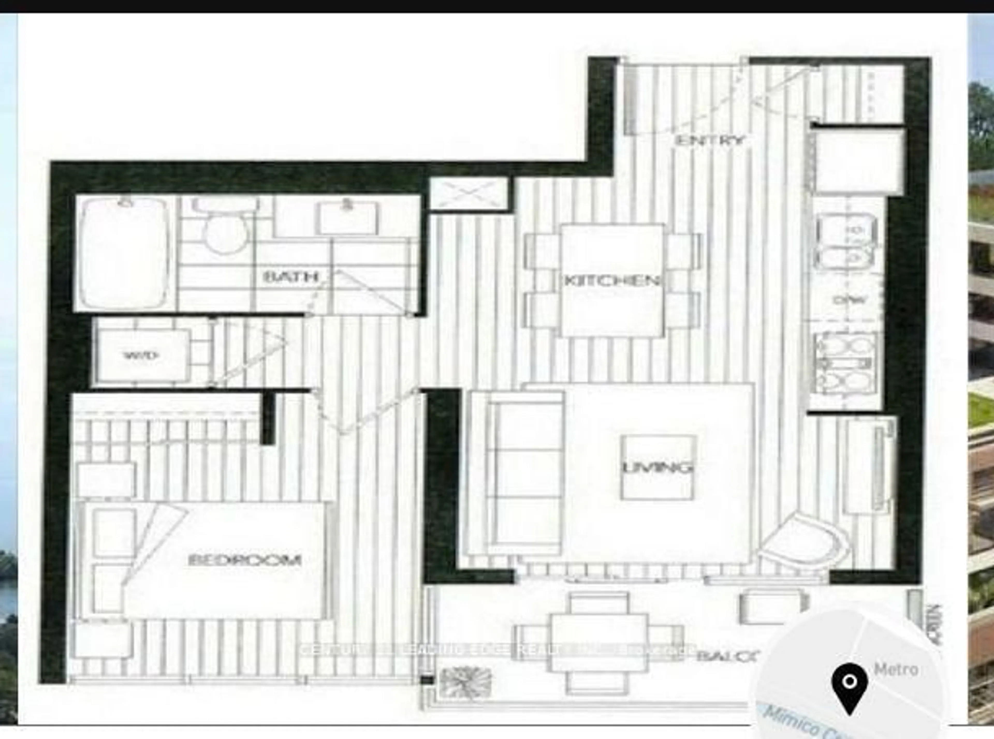Floor plan for 2220 Lake Shore Blvd #2710, Toronto Ontario M8V 0C1