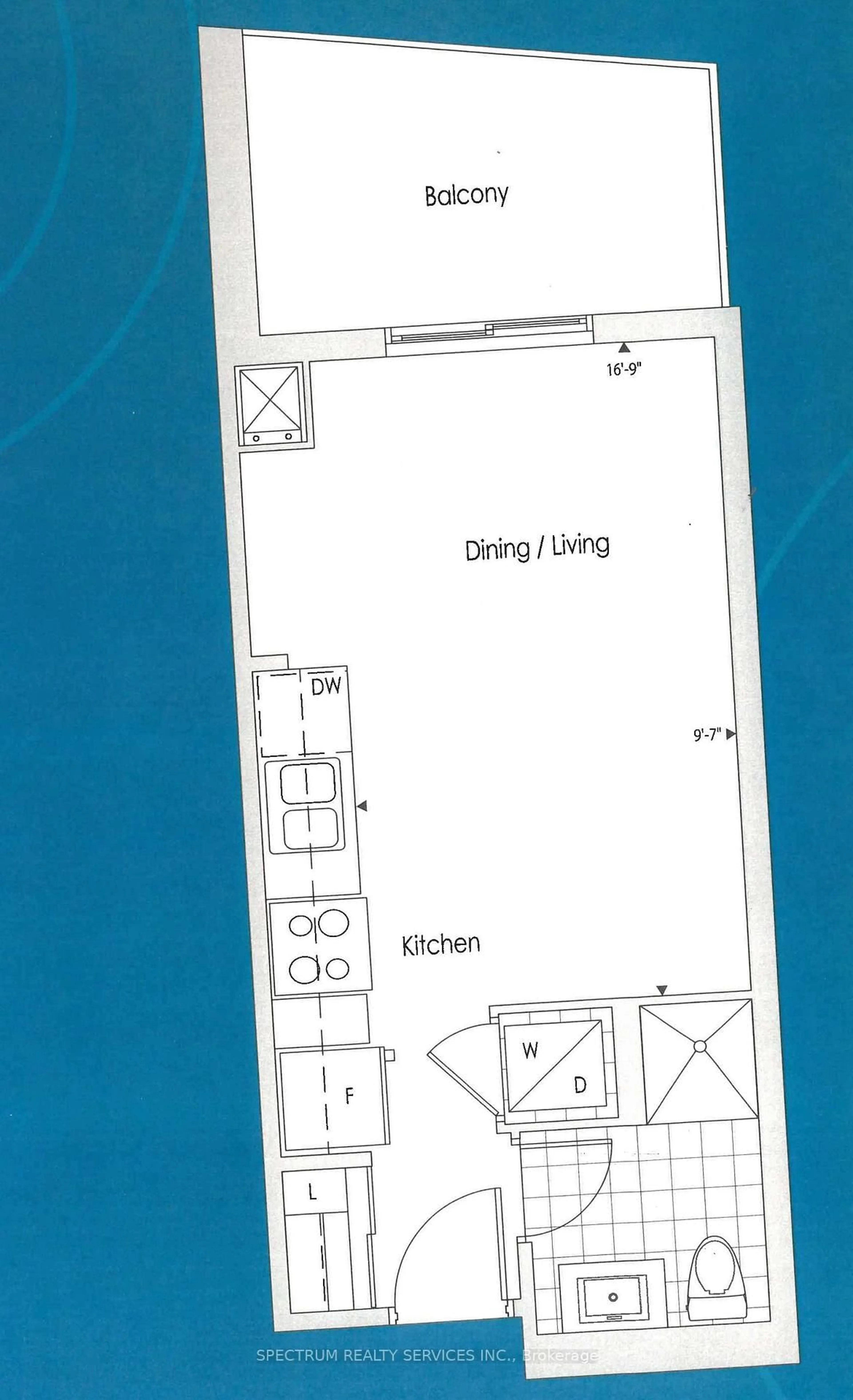 Floor plan for 2800 KEELE St #205, Toronto Ontario M3M 2G4