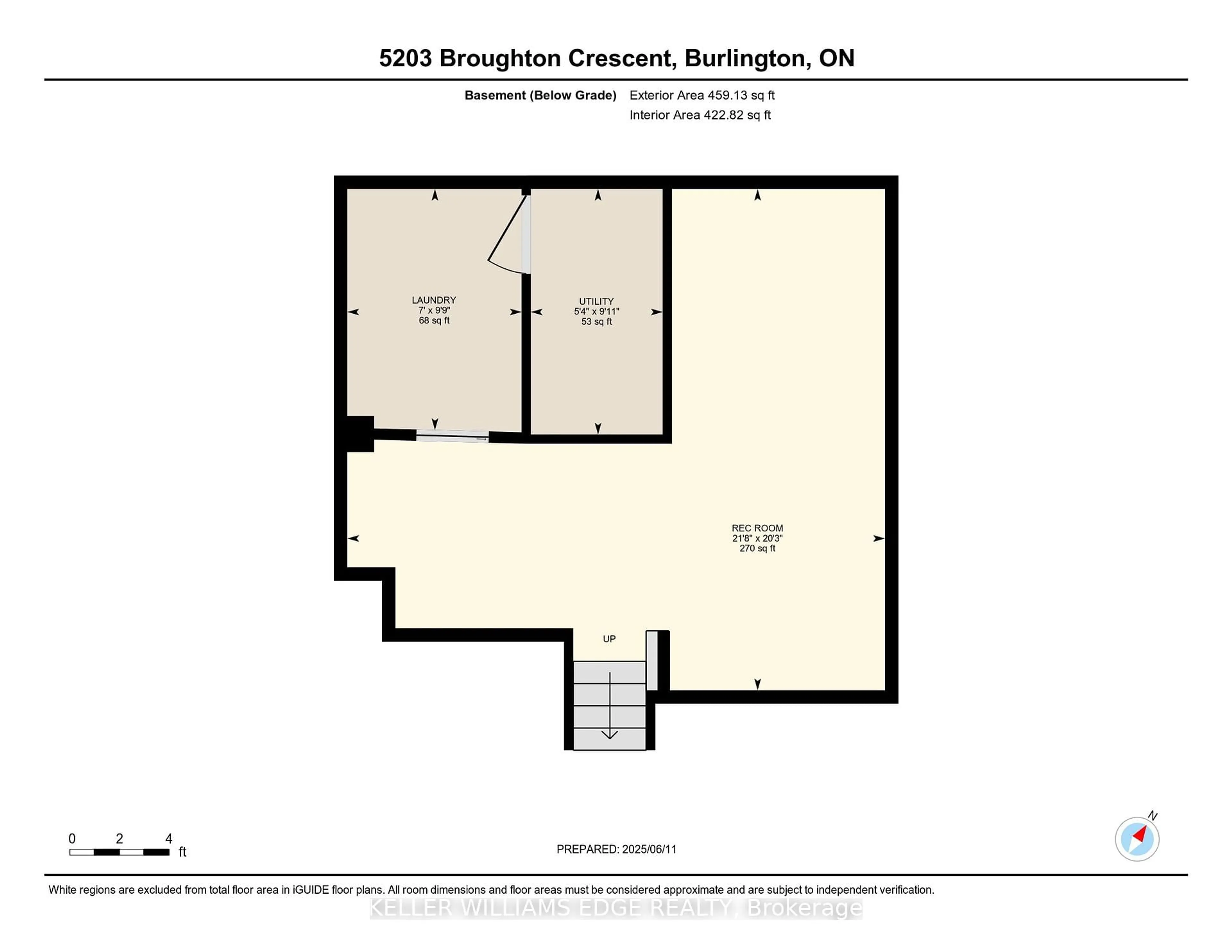 Floor plan for 5203 Broughton Cres, Burlington Ontario L7L 3C1
