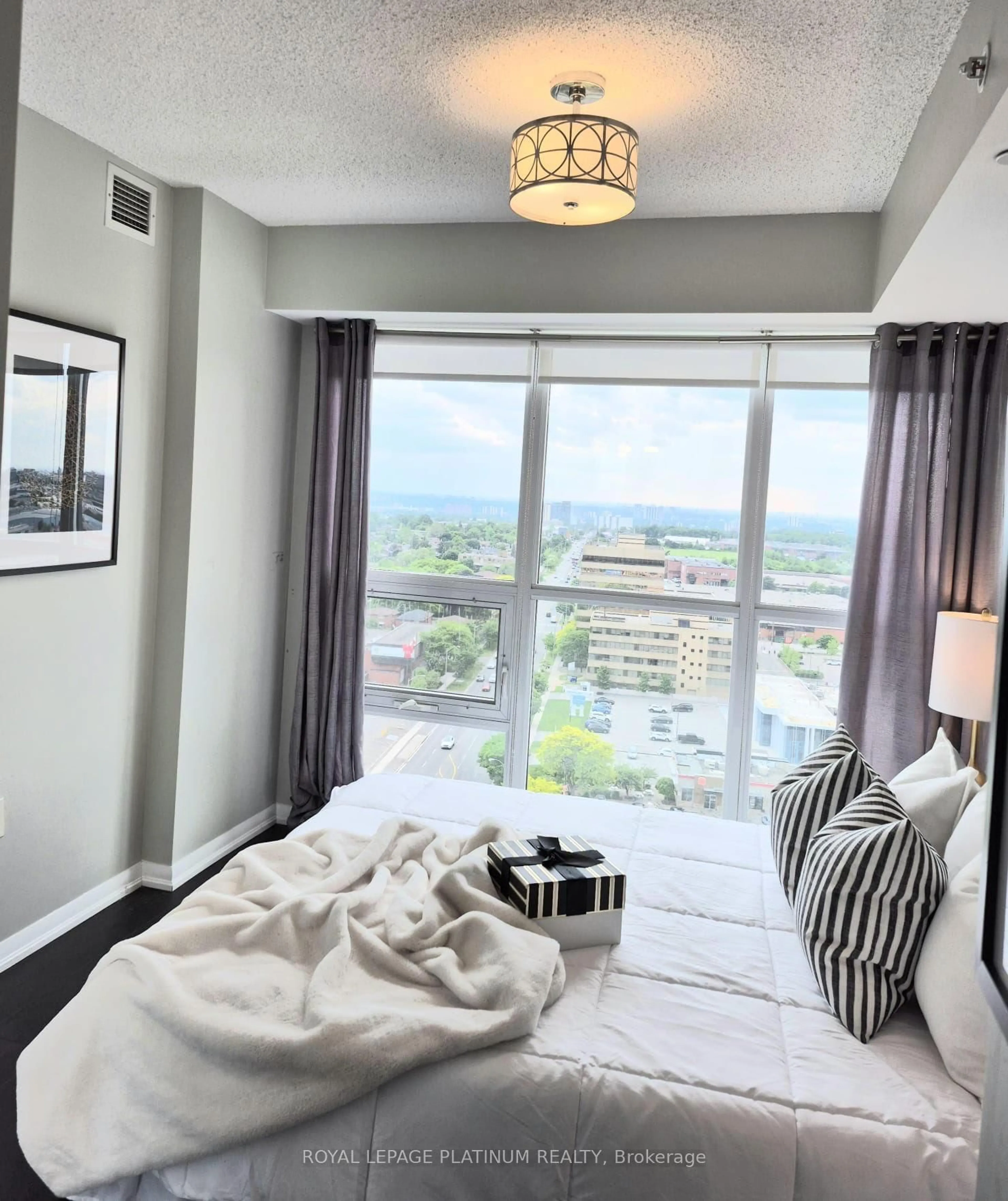 Bedroom with bed, unknown for 830 Lawrence Ave #1611, Toronto Ontario M6A 0B6