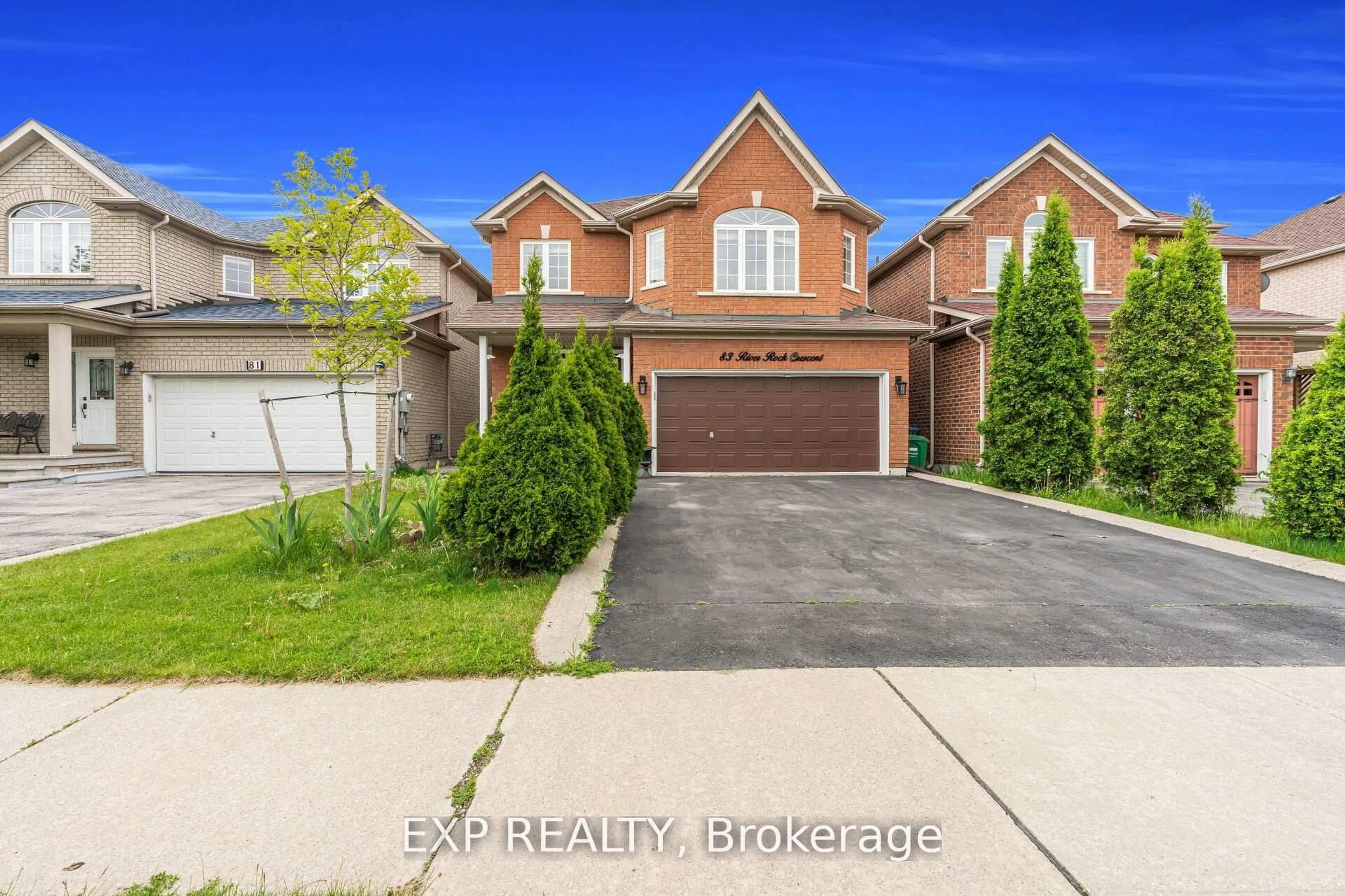 A pic from outside/outdoor area/front of a property/back of a property/a pic from drone, street for 83 River Rock Cres, Brampton Ontario L7A 2W5