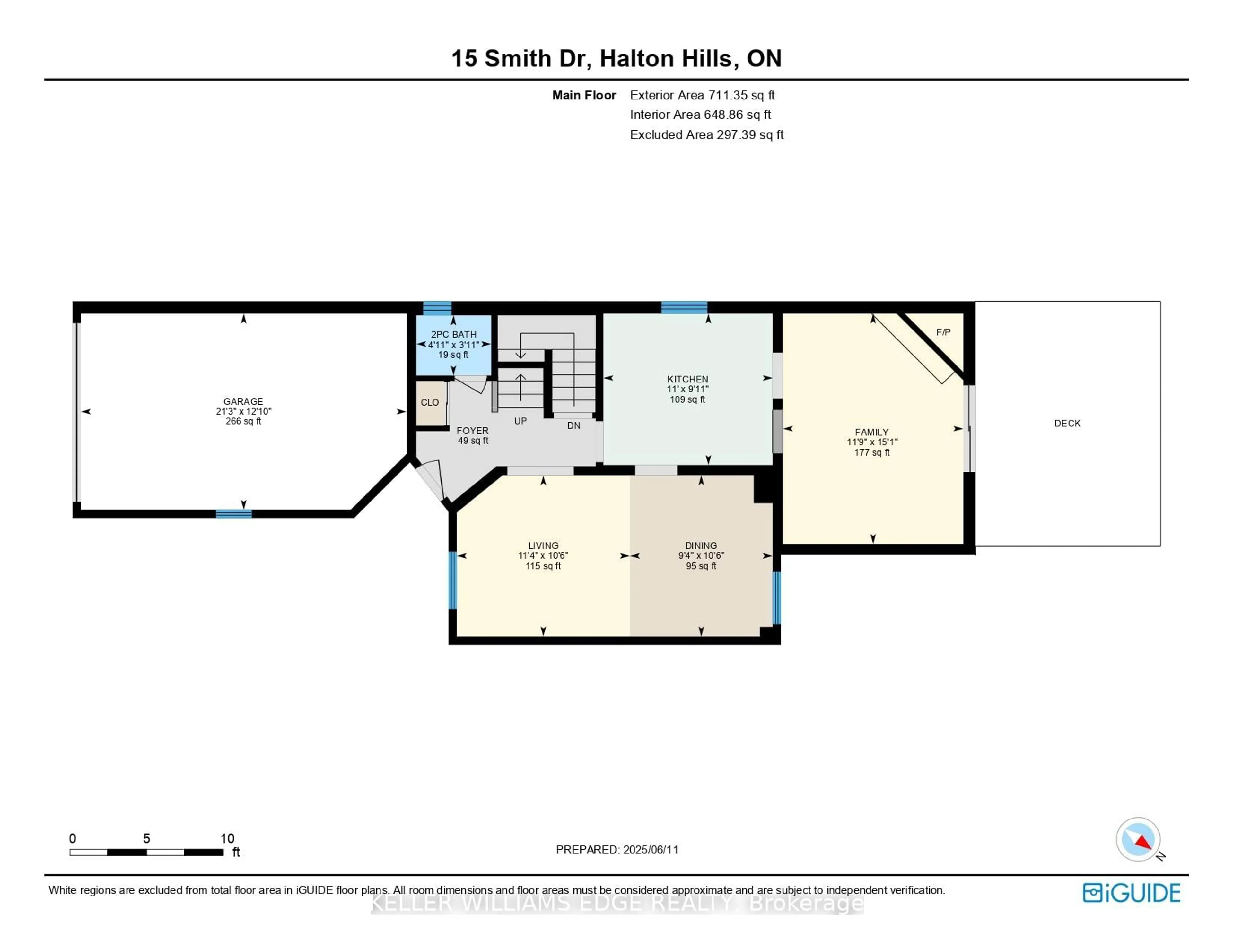 Floor plan for 15 Smith Dr, Halton Hills Ontario L7G 5K7