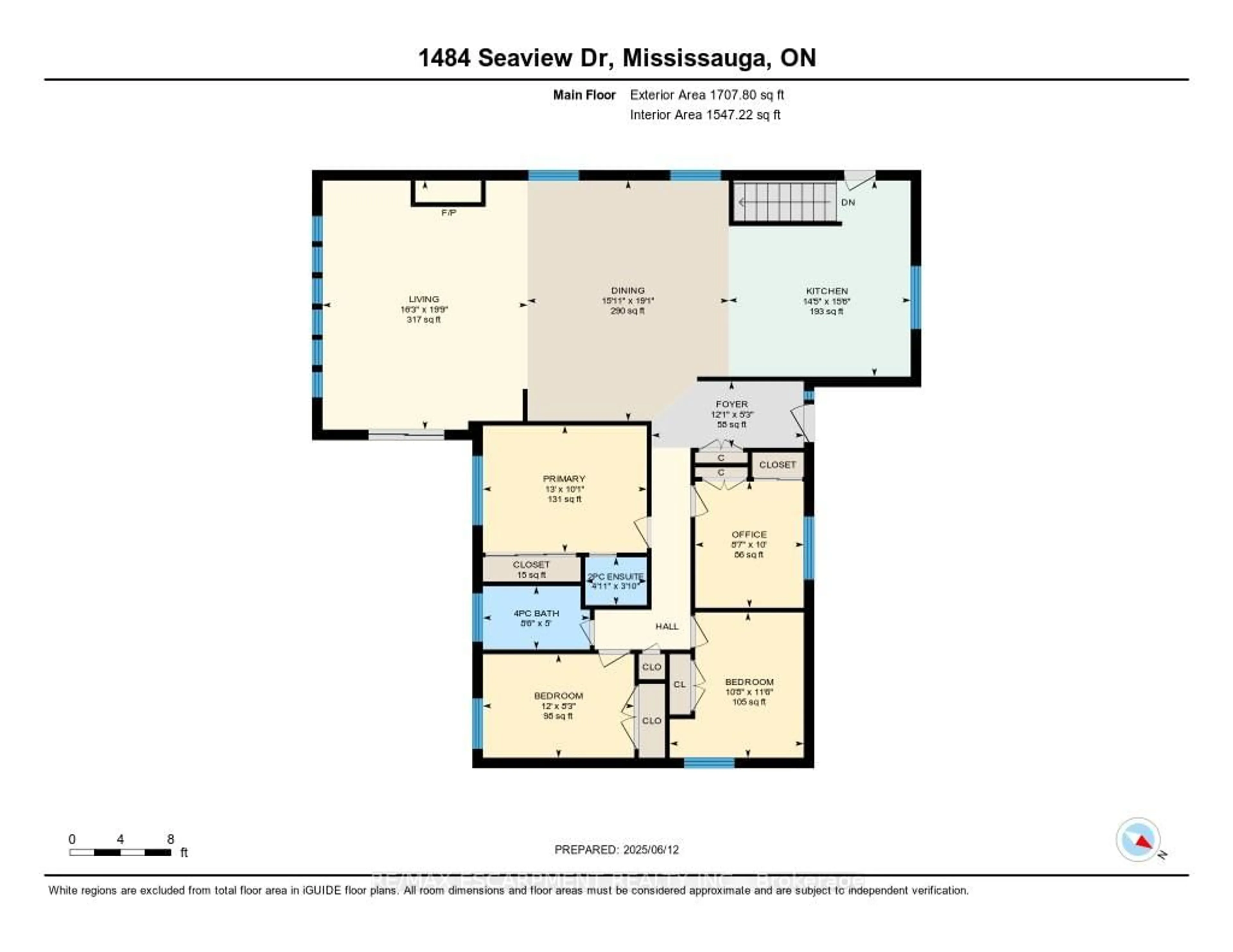 Floor plan for 1484 Seaview Dr, Mississauga Ontario L5J 1X5