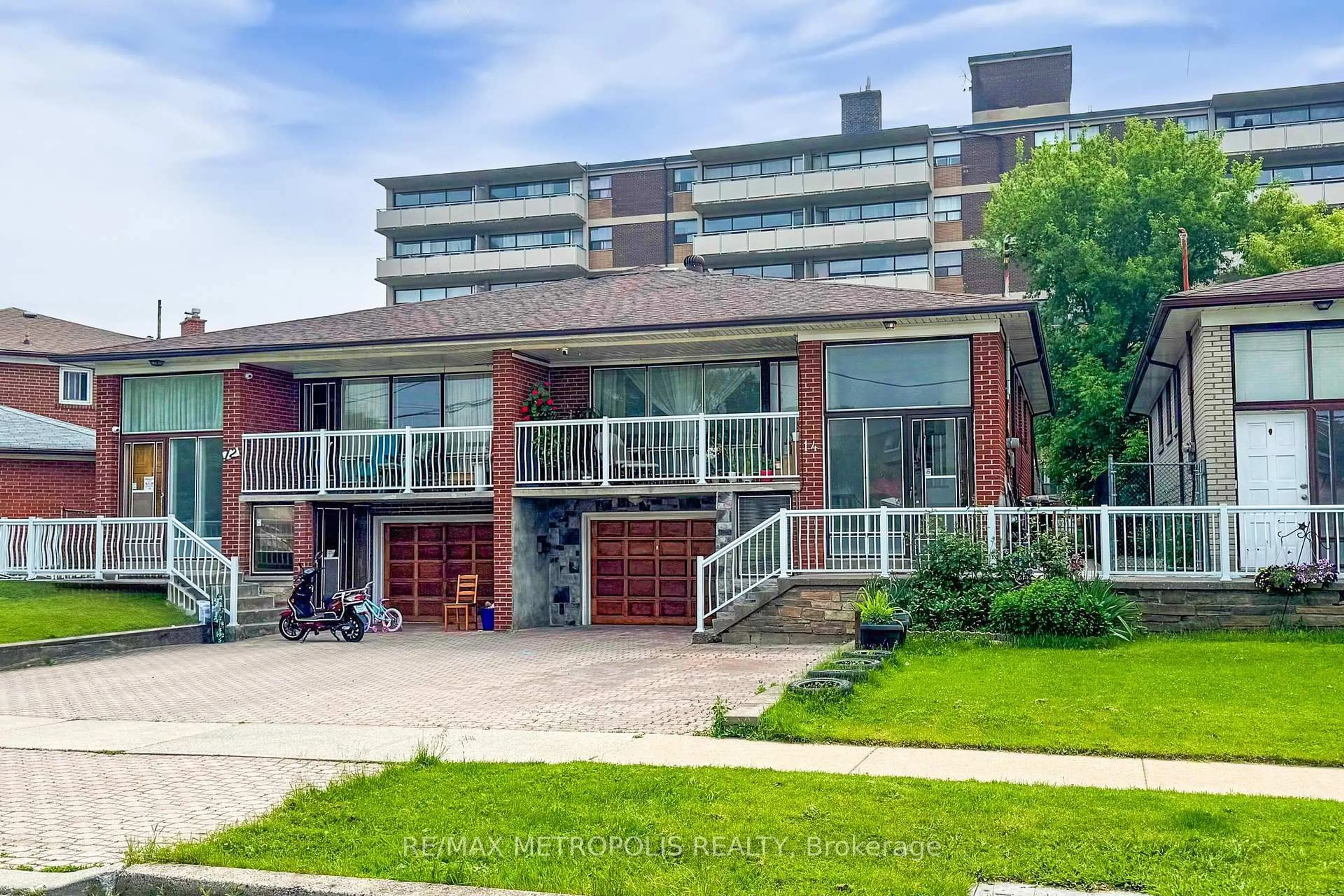 Home with brick exterior material, building for 14 Goldcrest Blvd, Toronto Ontario M6L 2X5