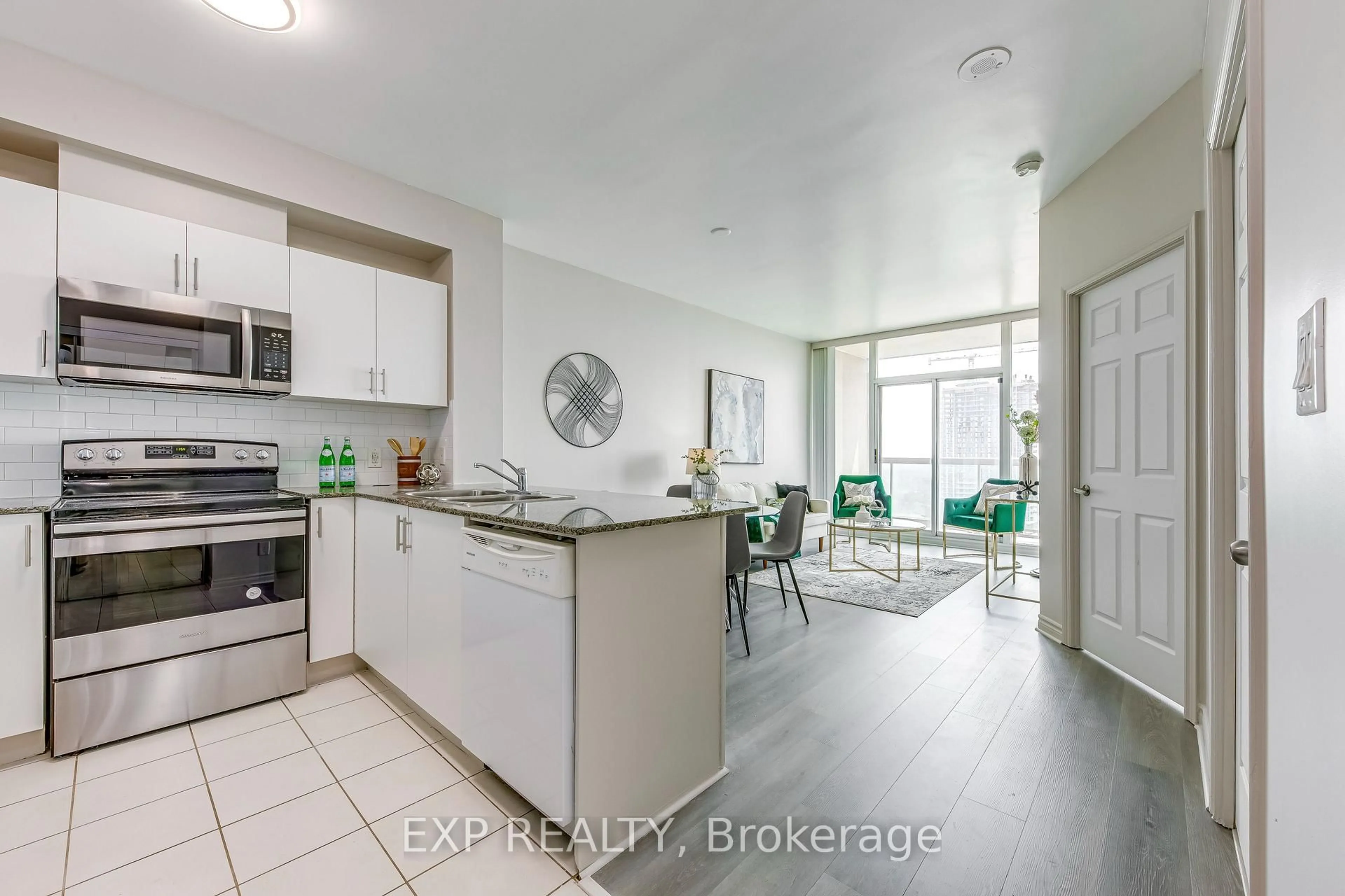 Open concept kitchen, unknown for 3504 Hurontario St #2303, Mississauga Ontario L5B 0B9