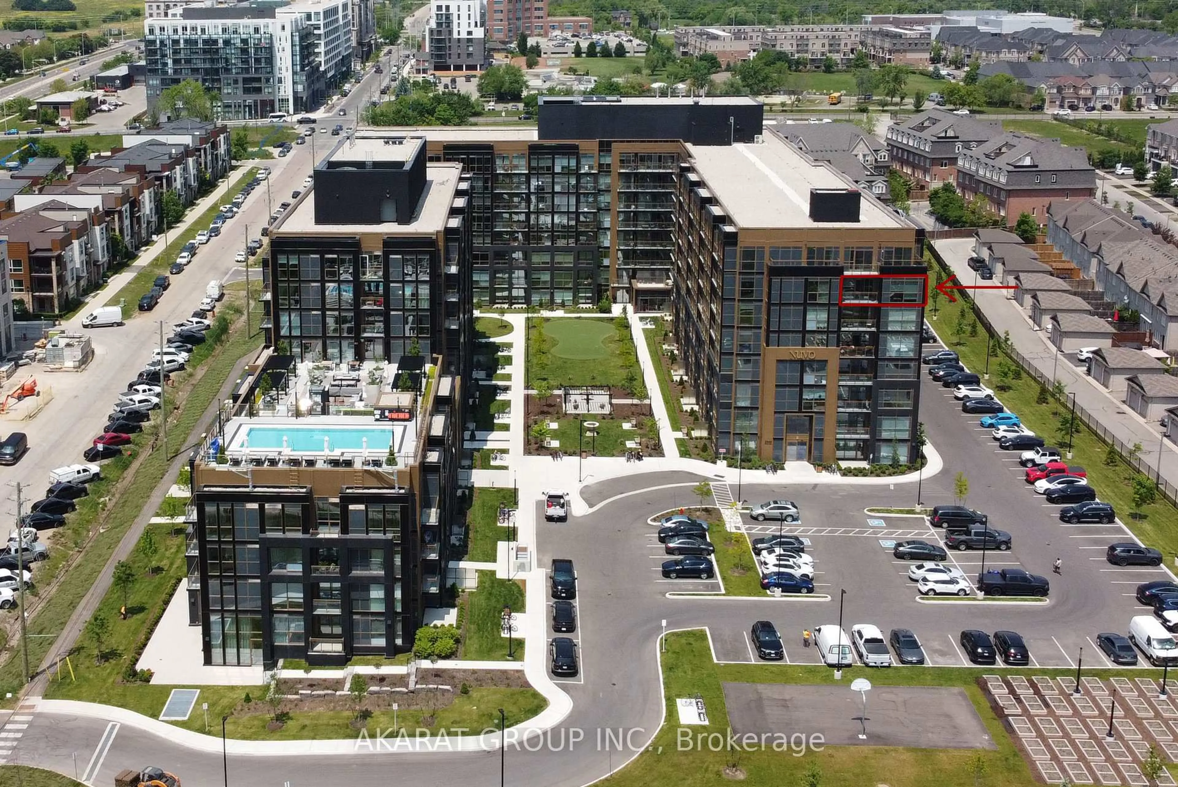A pic from outside/outdoor area/front of a property/back of a property/a pic from drone, city buildings view from balcony for 2343 Khalsa Gate #731, Oakville Ontario L6M 5R6