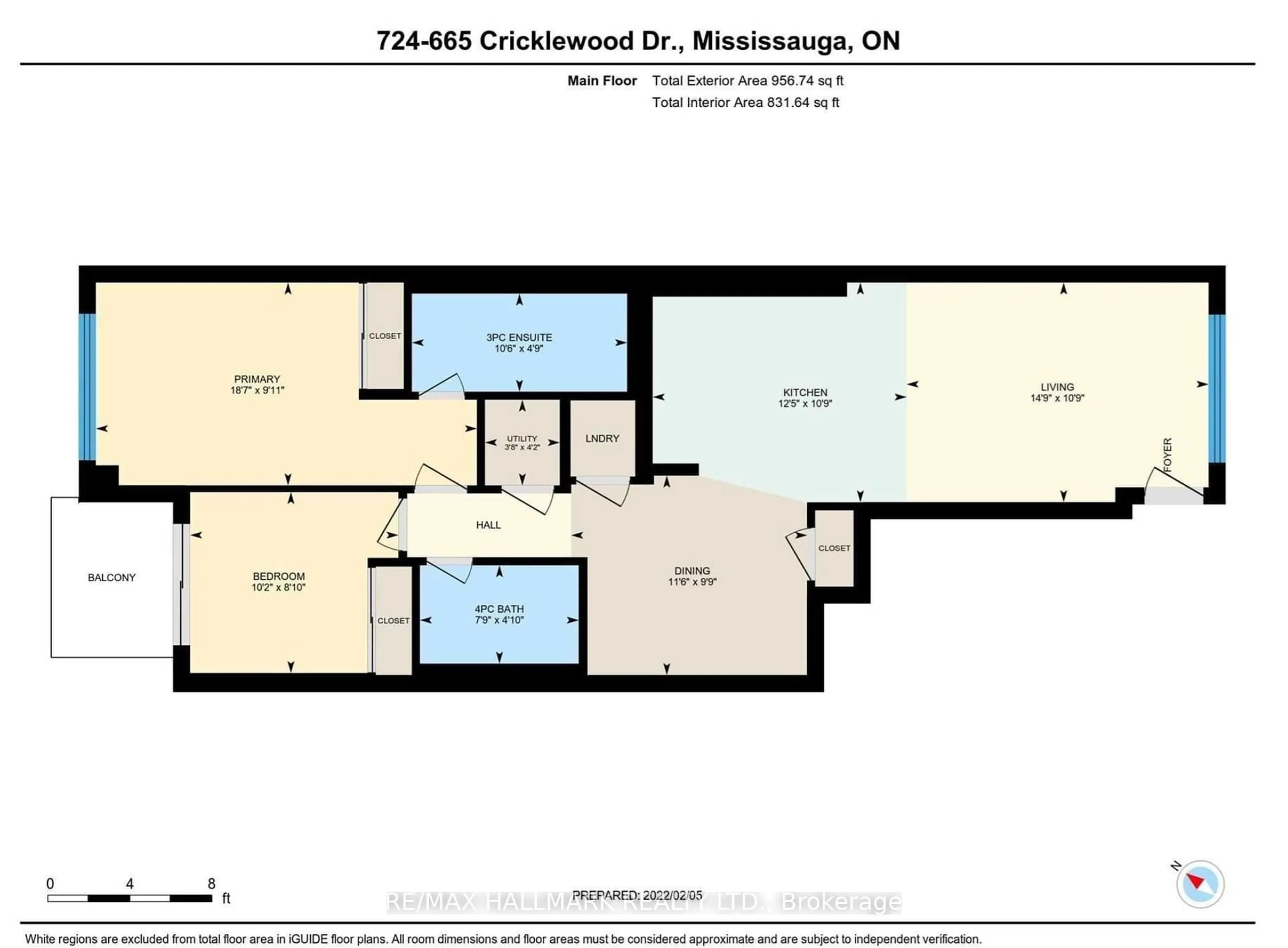 Floor plan for 665 Cricklewood Dr #724, Mississauga Ontario L5G 0B9