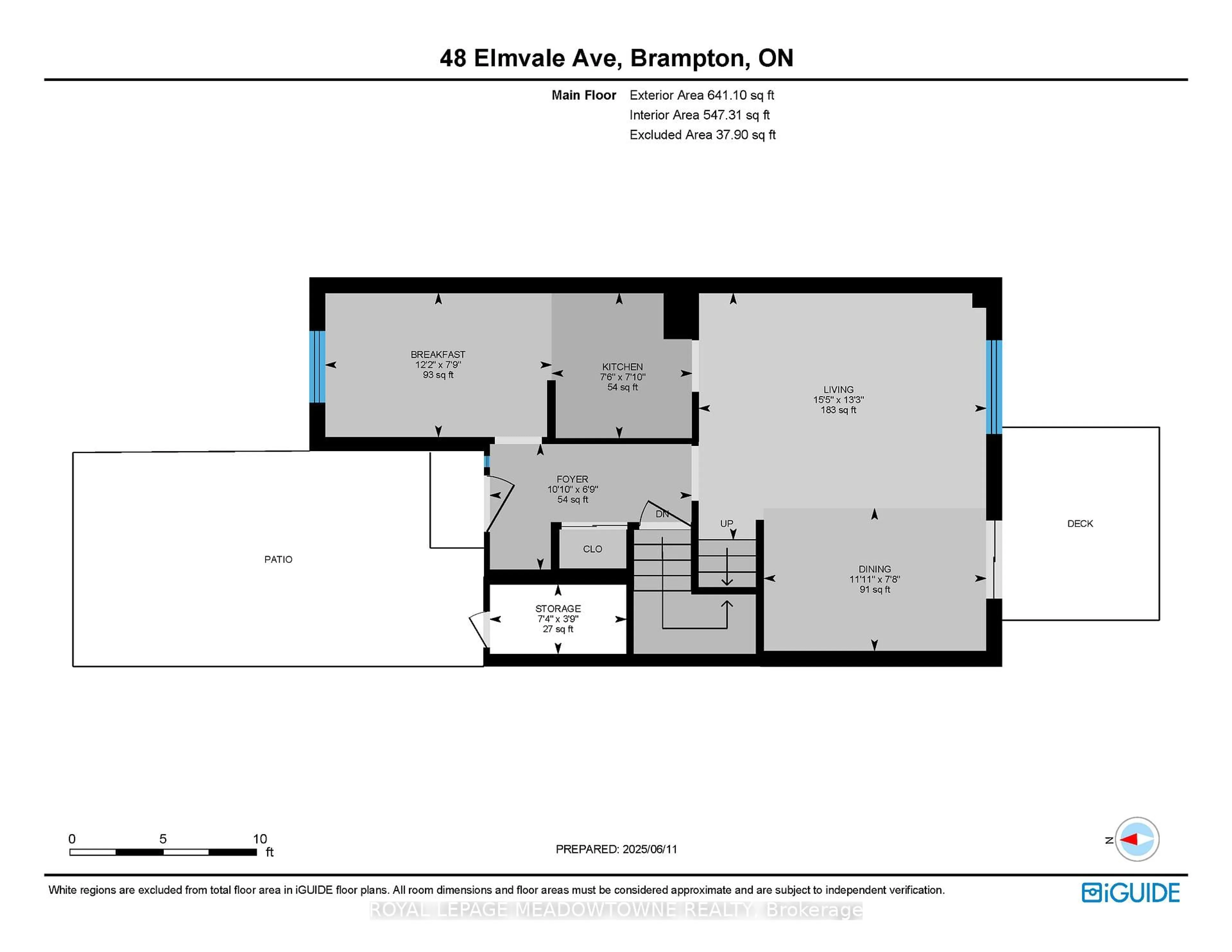 Floor plan for 48 Elmvale Ave, Brampton Ontario L6Z 1A5