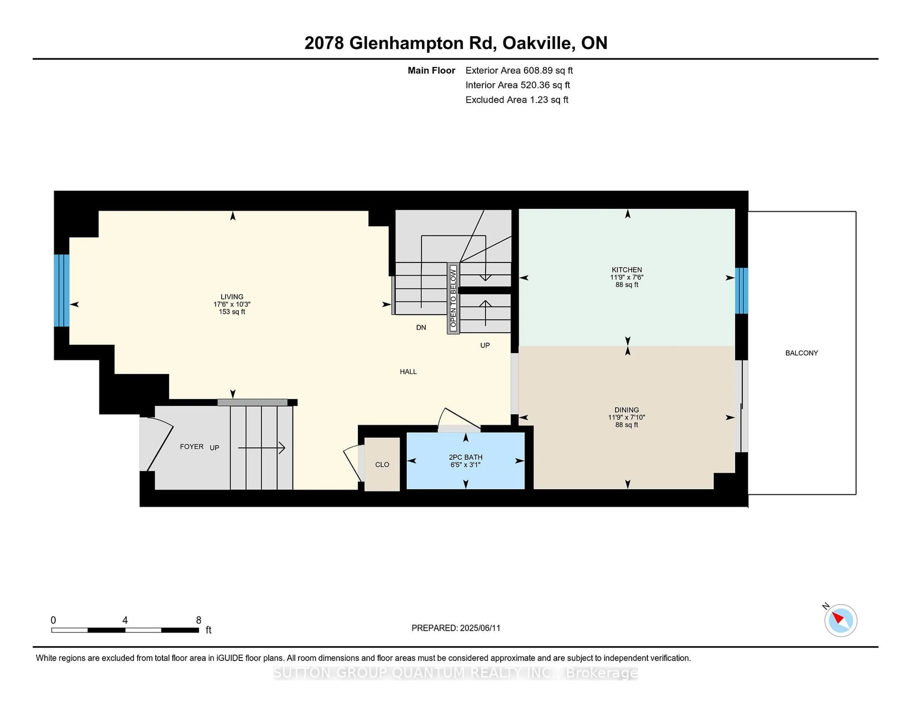 Floor plan for 2078 Glenhampton Rd, Oakville Ontario L6M 3X1