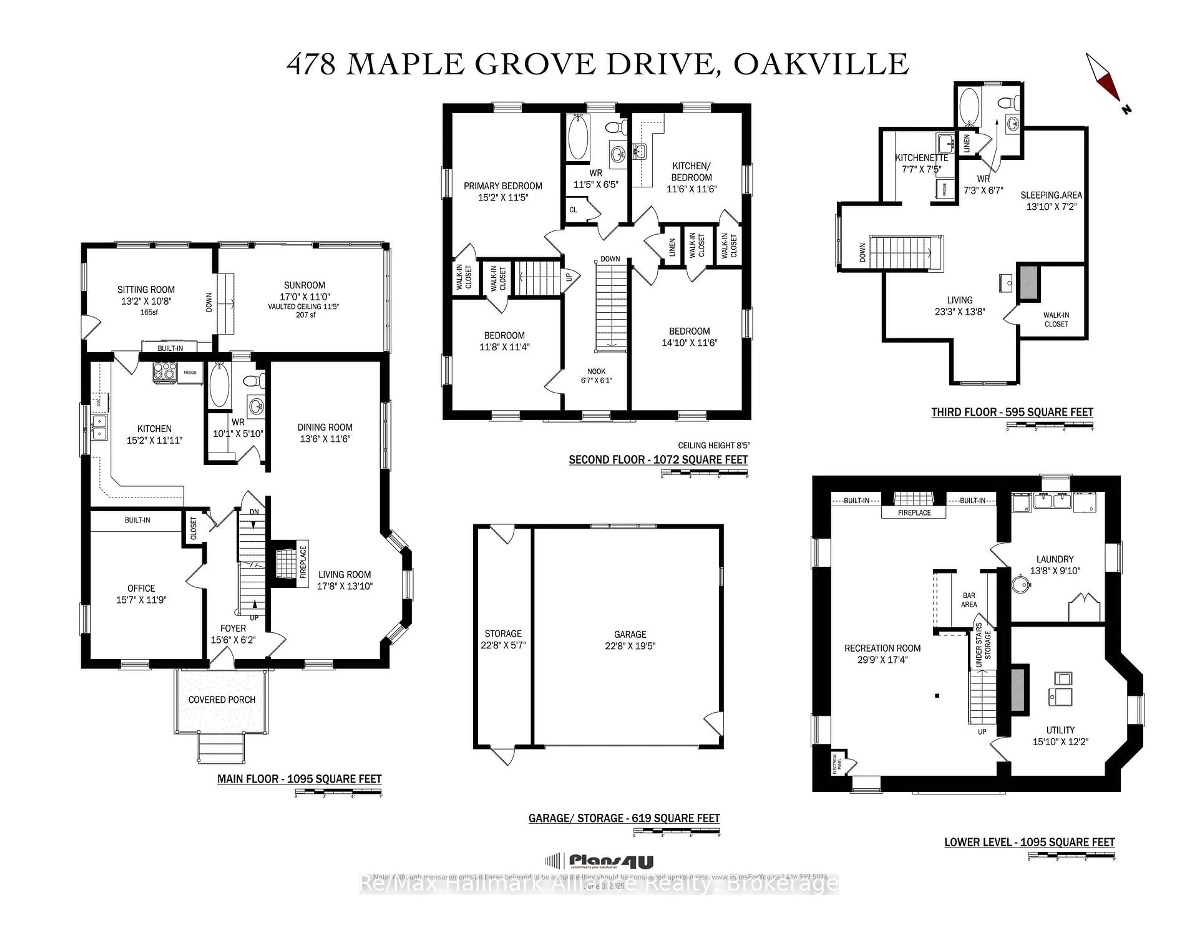 Floor plan for 478 Maple Grove Dr, Oakville Ontario L6J 4W1