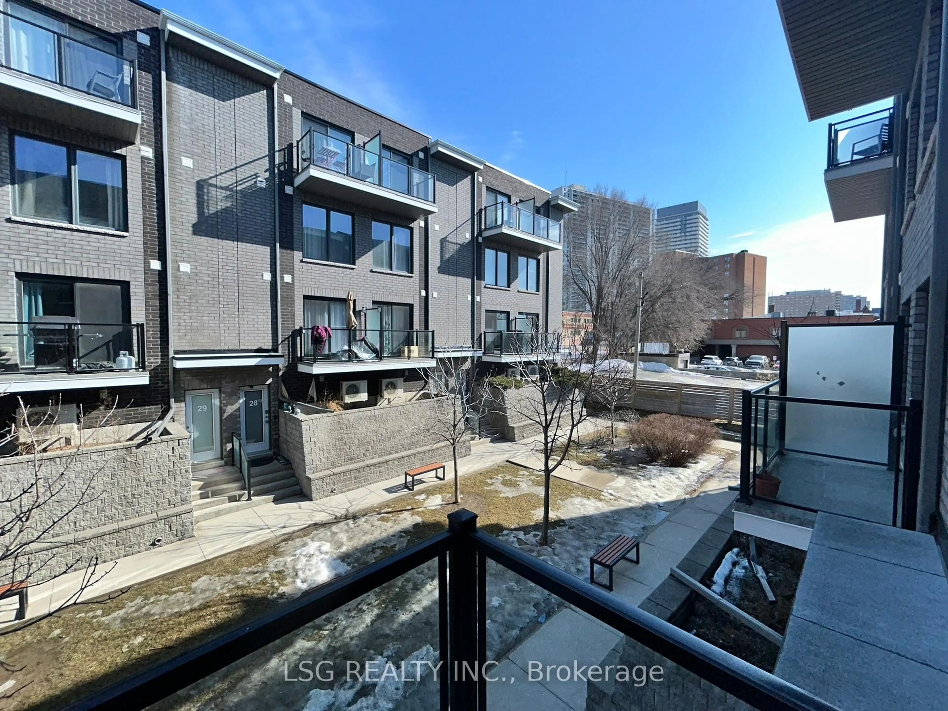 A pic from outside/outdoor area/front of a property/back of a property/a pic from drone, city buildings view from balcony for 2059 Weston Rd #36, Toronto Ontario M9N 1X7